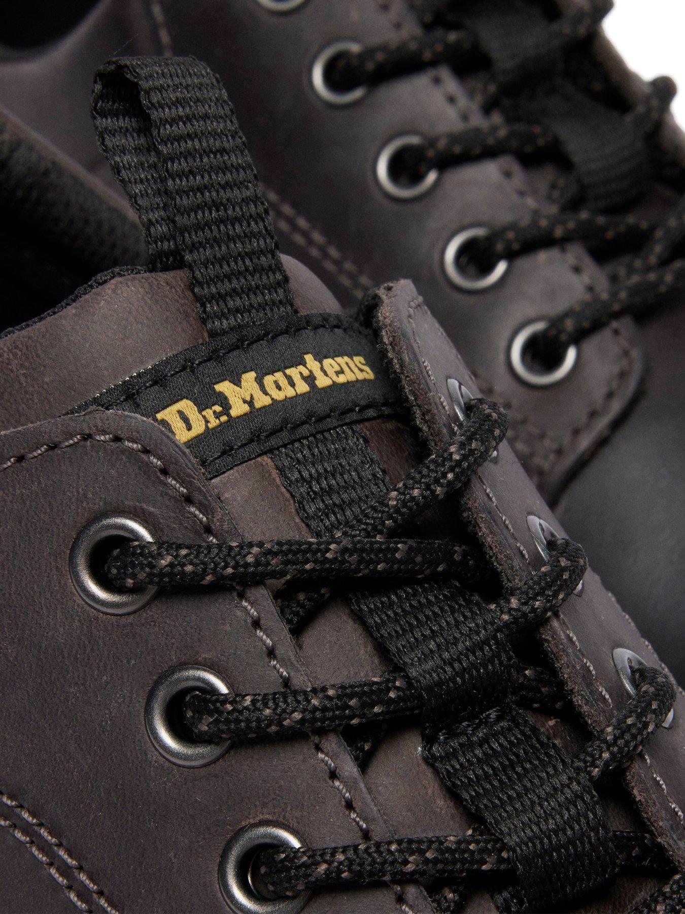  image of dr-martens-reeder-wyoming-leather-lace-up-utility-shoes-dark-grey