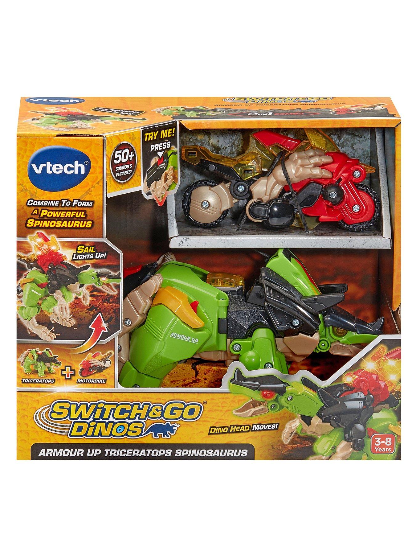 Image 2 of 7 of VTech Switch & Go Dinos Armour Up Triceratops Spinosaurus