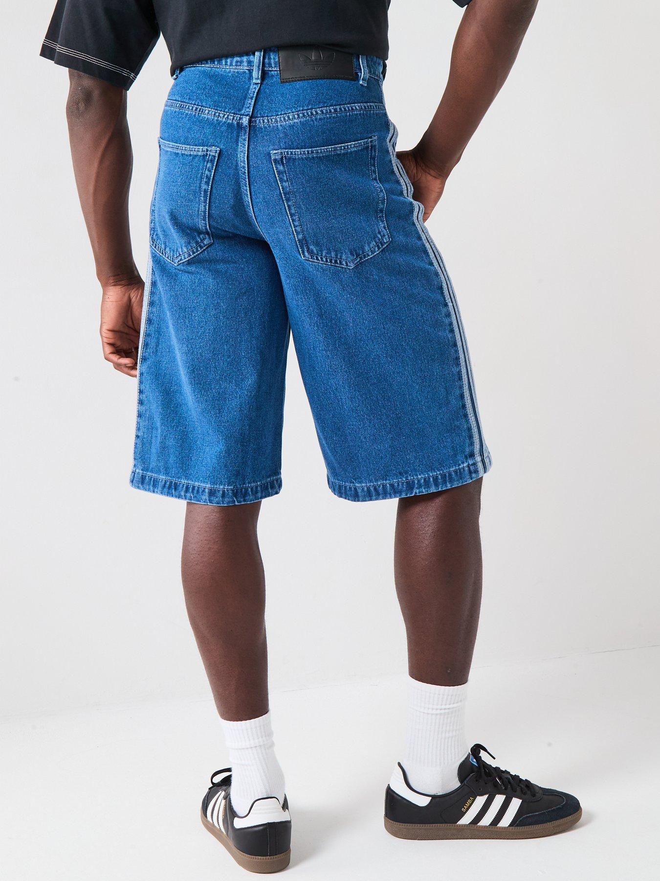 Image 2 of 5 of adidas Originals Mens Firebird Adicolor Denim Shorts - Denim
