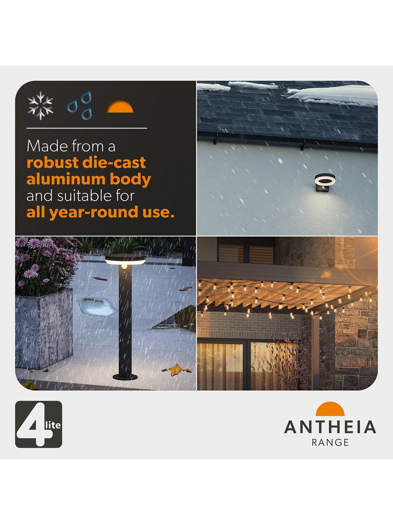  image of 4lite-antheia-solar-sleek-wall-light-with-built-in-pir-motion-sensor