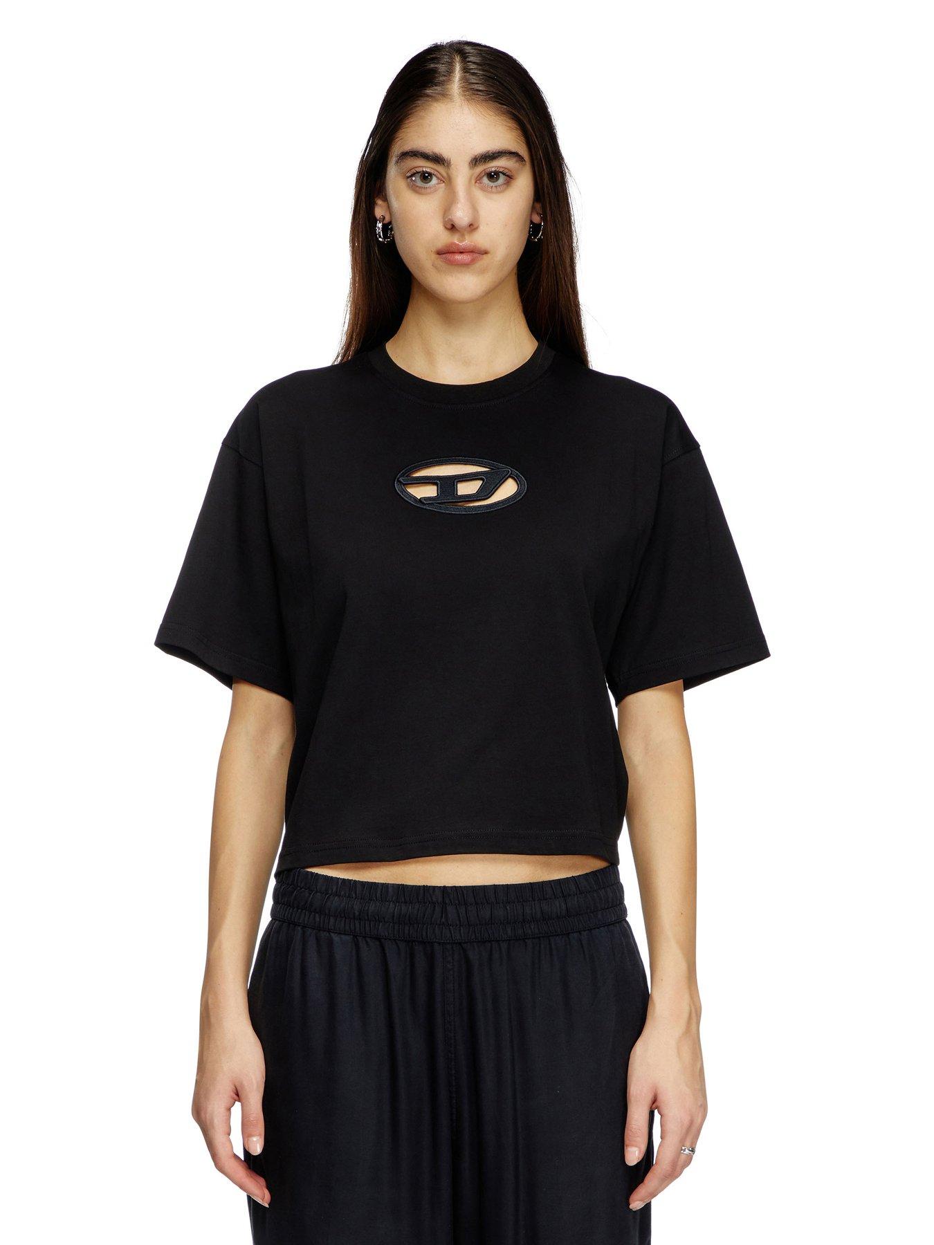 undefined T-buxt Crop Short Sleeve Logo T-shirt - Black