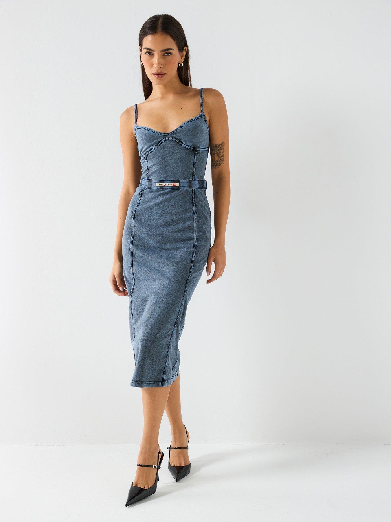 Diesel D-Ony Slip Bodycon Dress - Dark Blue