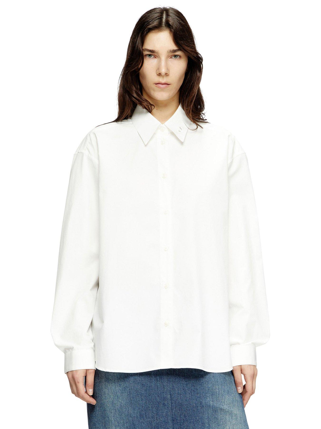 undefined S-simply Long Sleeve Boyfriend Shirt - White