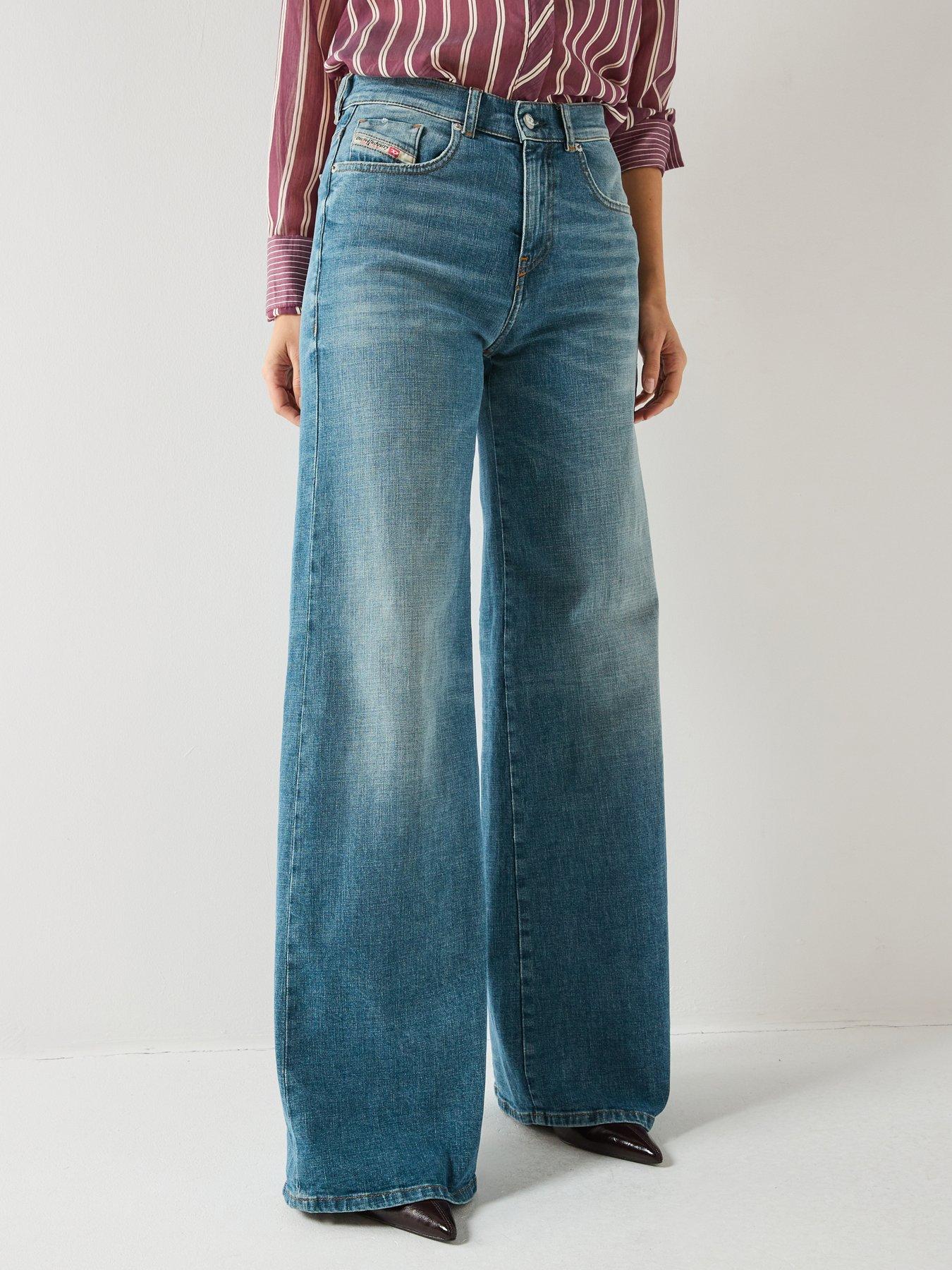  image of diesel-1978-d-akemi-wide-leg-jeans-mid-wash