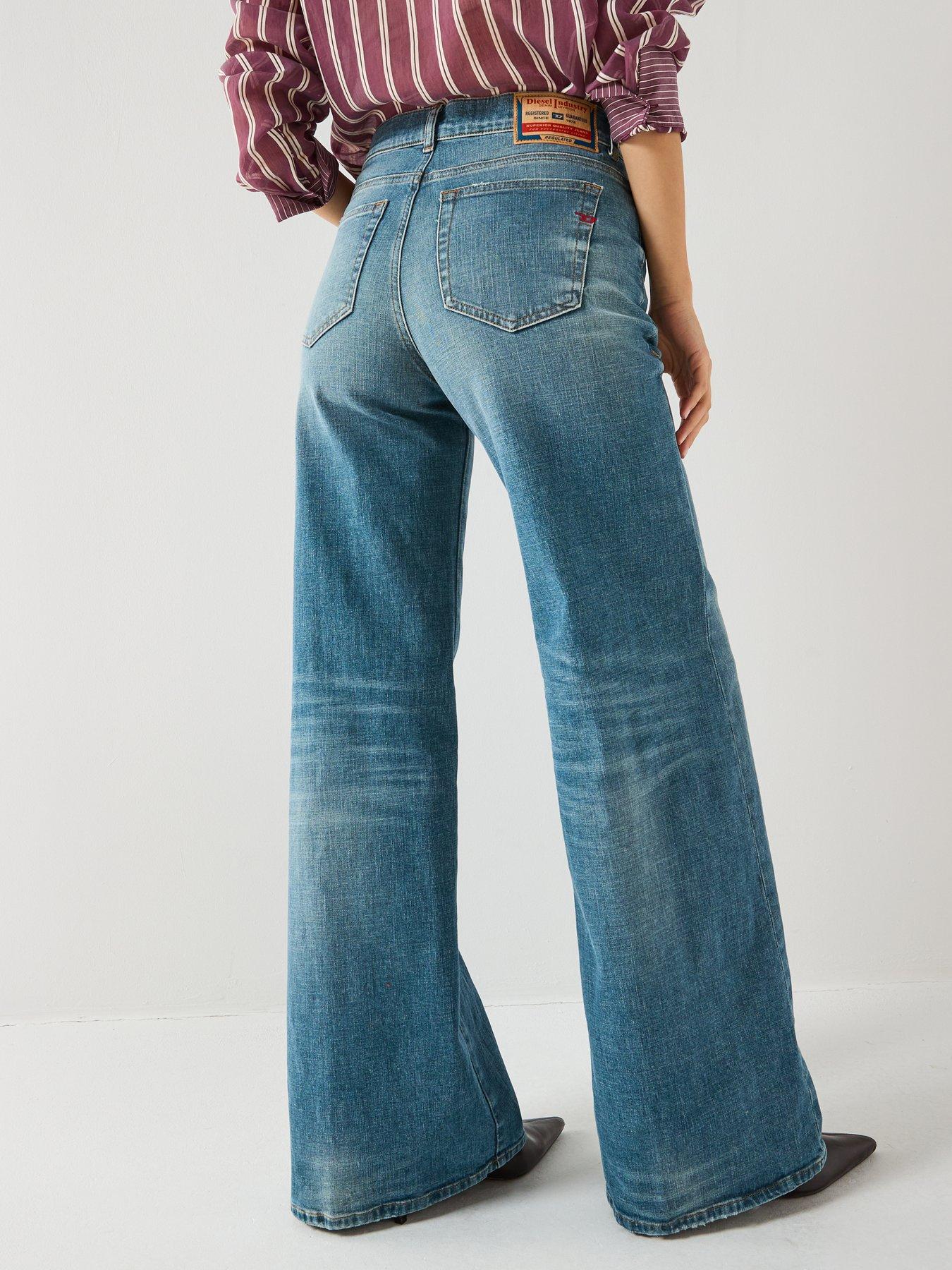  image of diesel-1978-d-akemi-wide-leg-jeans-mid-wash