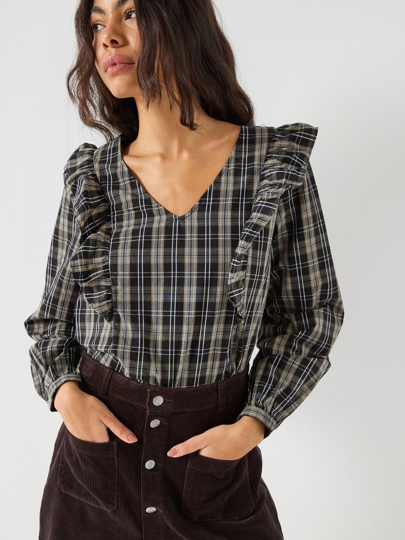  image of jdy-corduroy-skirt-brown