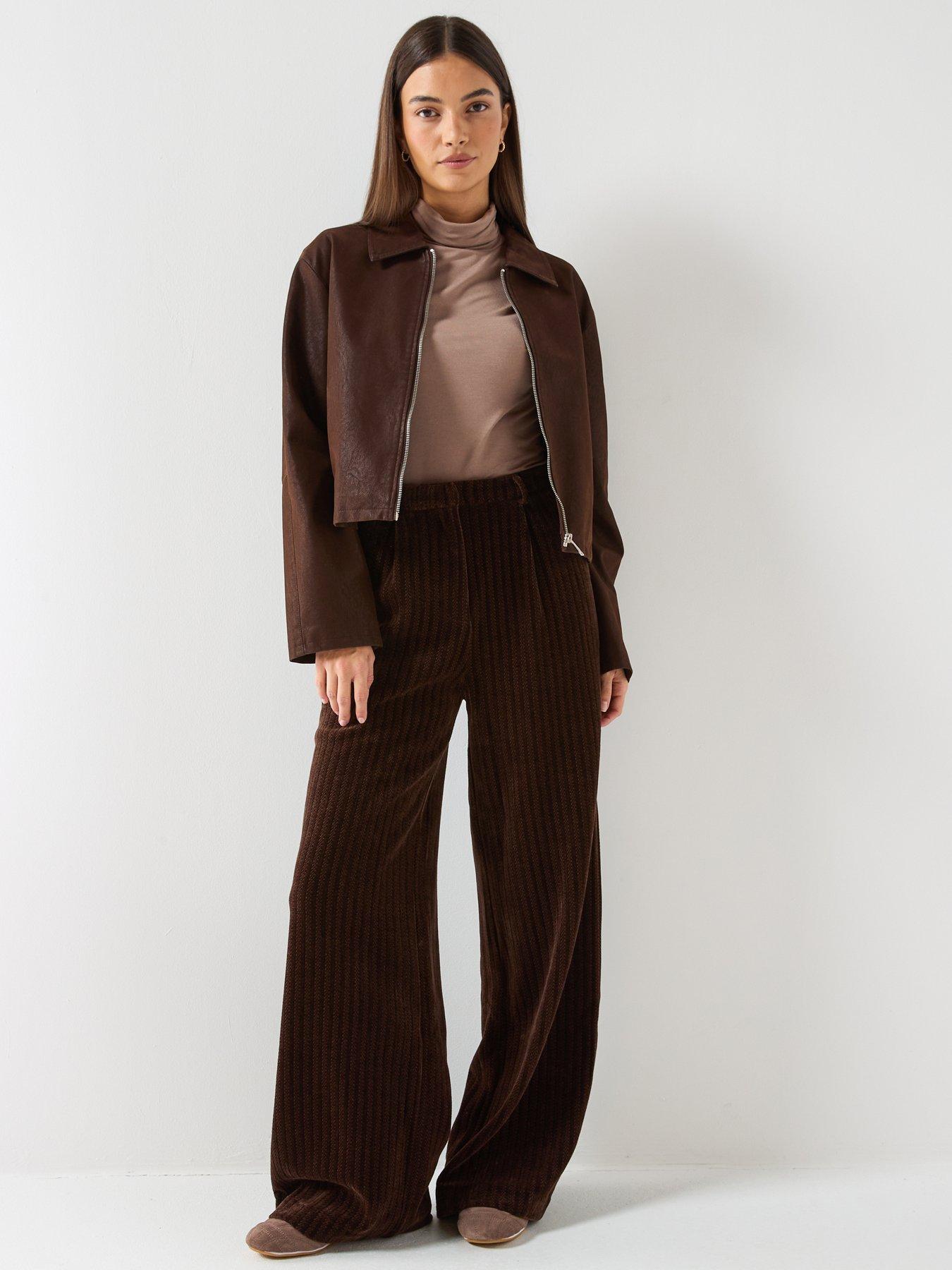  image of only-onljona-faux-suede-jacket-otw-brown