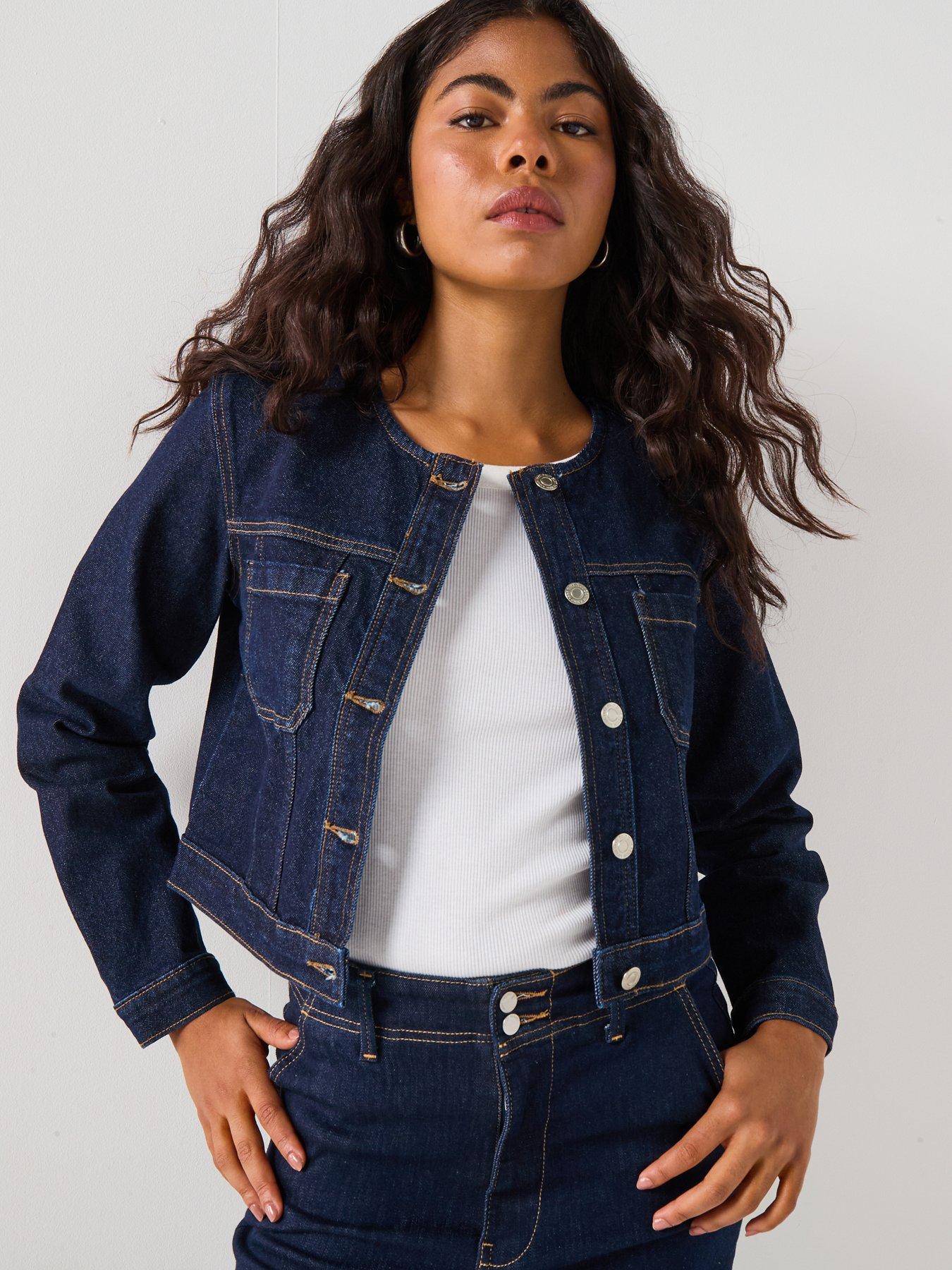 Only Joana Long Sleeve Denim Jacket - Blue