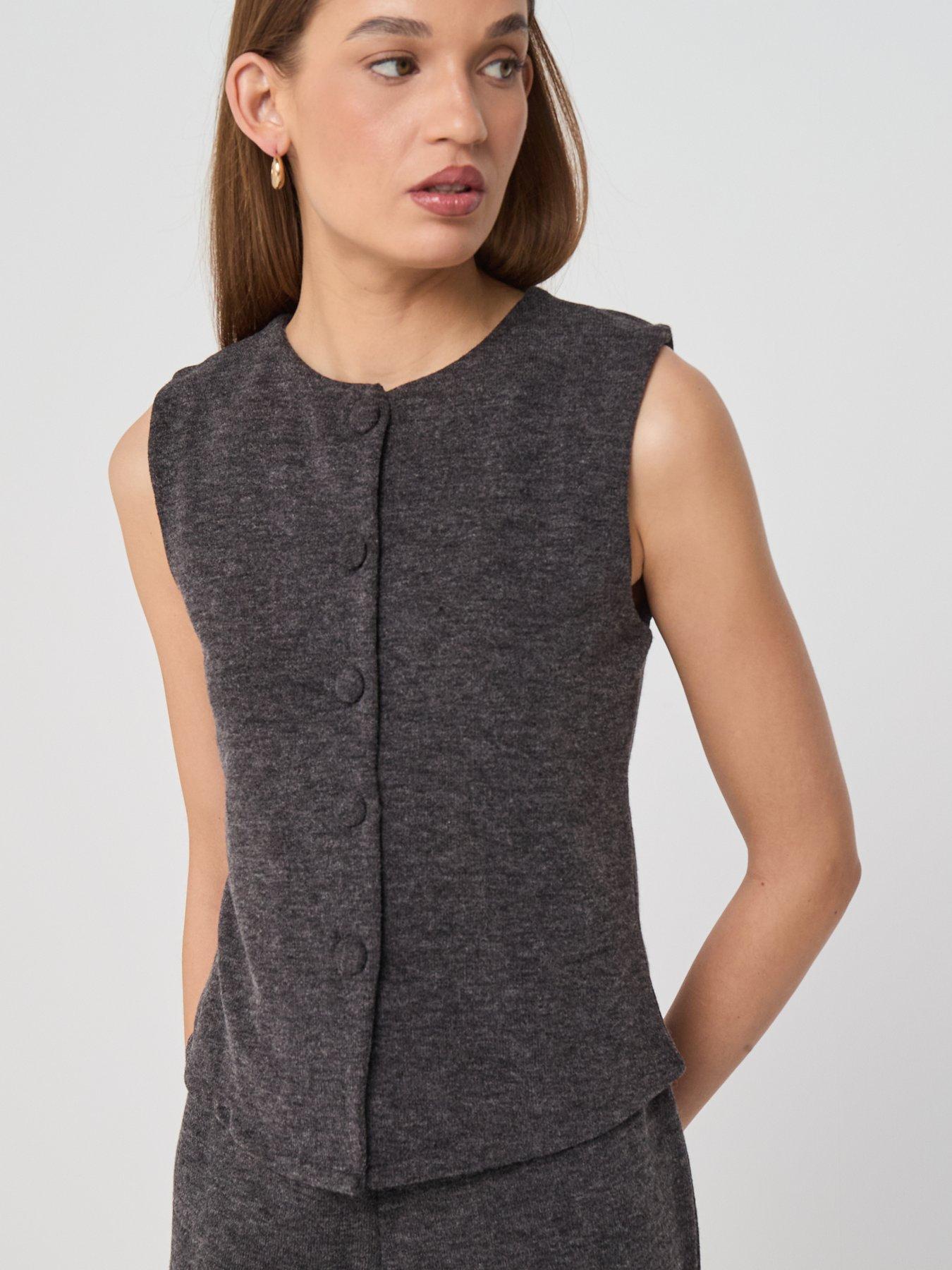  image of only-onlkaya-life-buttoned-vest-nbsp--grey
