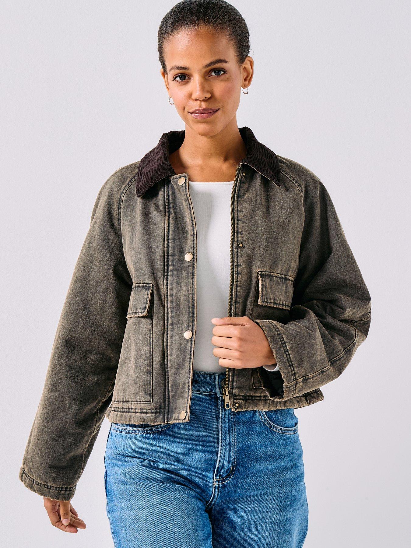 only-janet-short-trucker-jacket-brown
