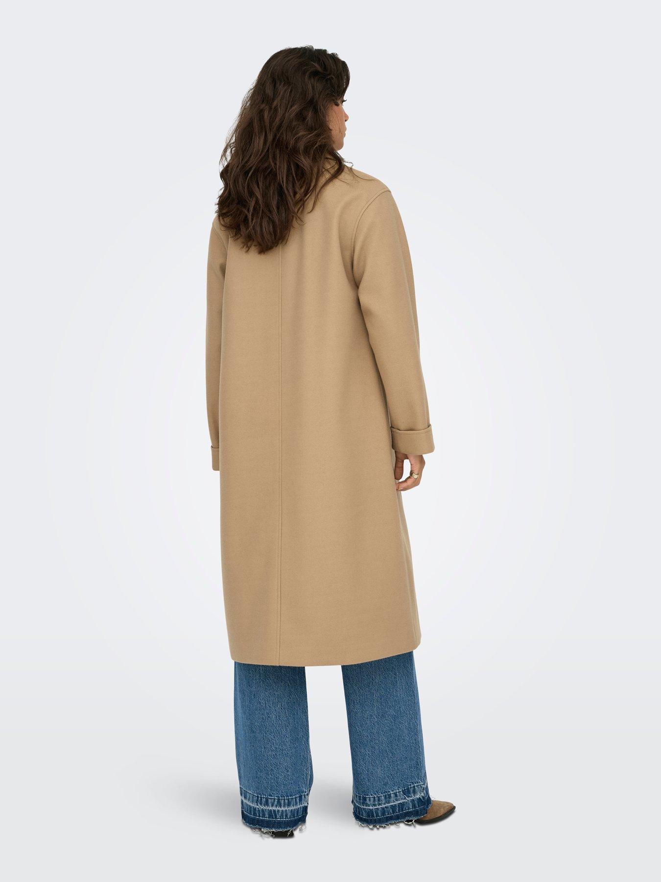  image of only-evie-toggle-fastening-coat-beige