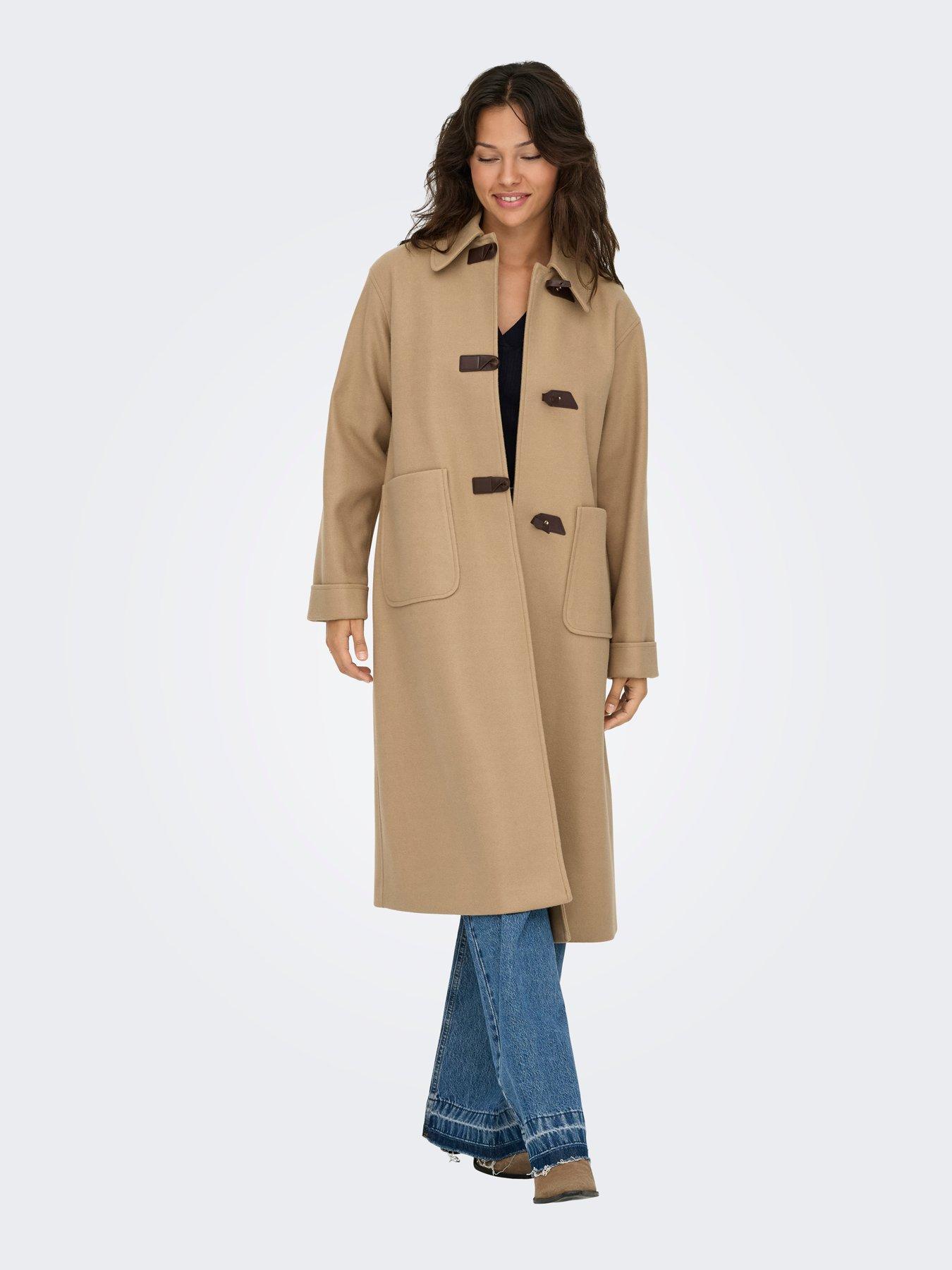  image of only-evie-toggle-fastening-coat-beige