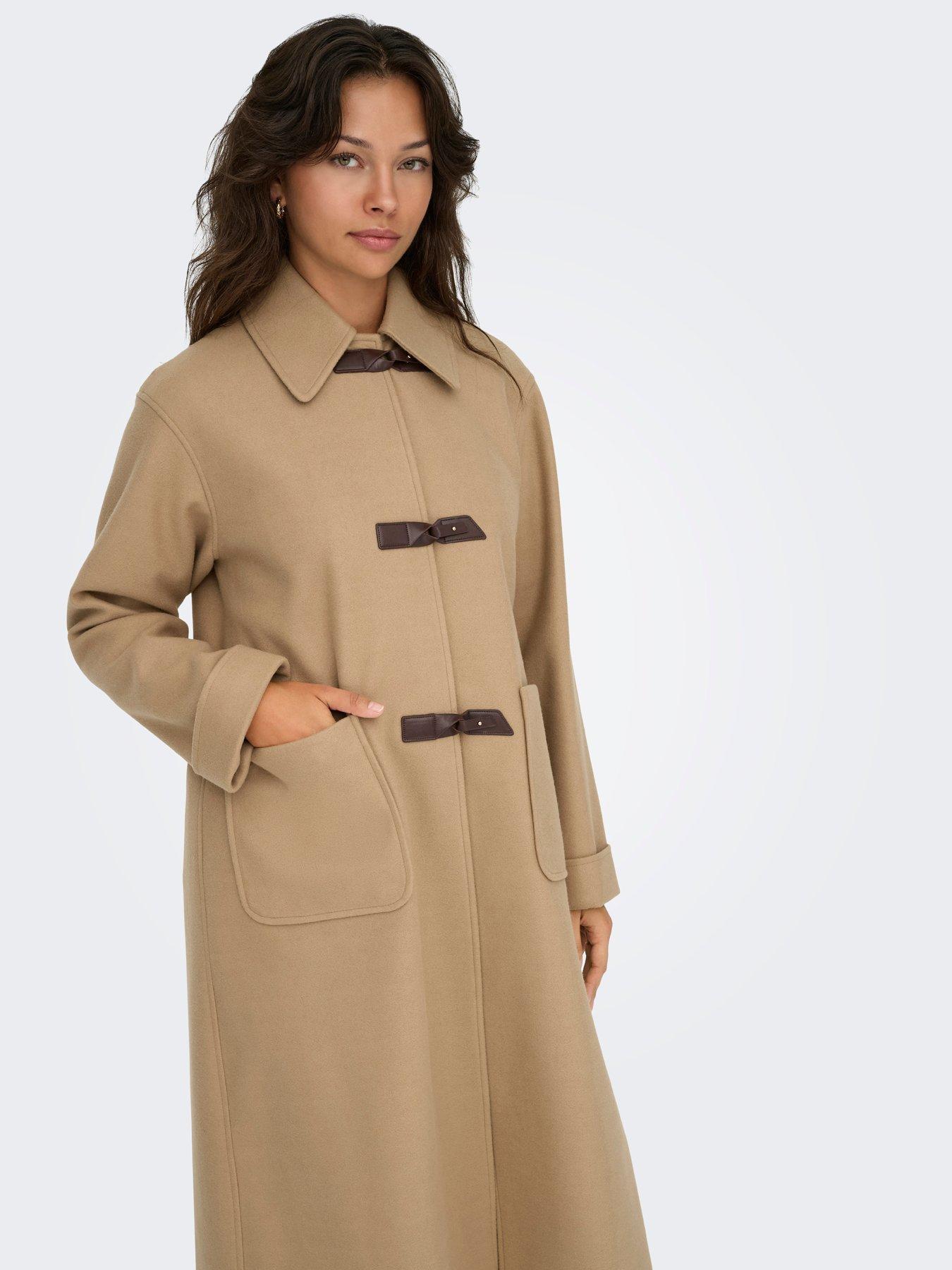  image of only-evie-toggle-fastening-coat-beige