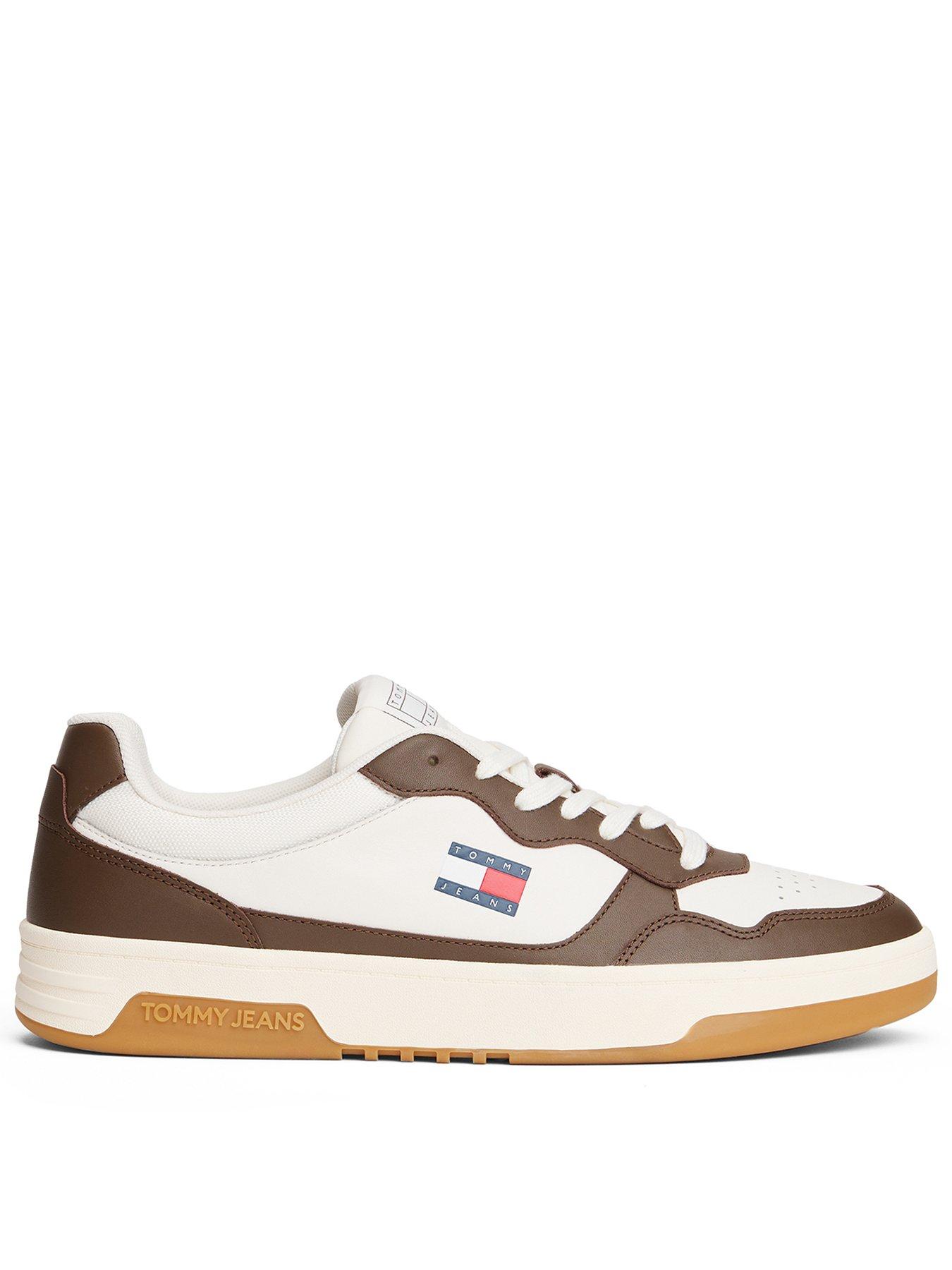  image of tommy-jeans-tjm-cupsole-leather-essential-trainers-white