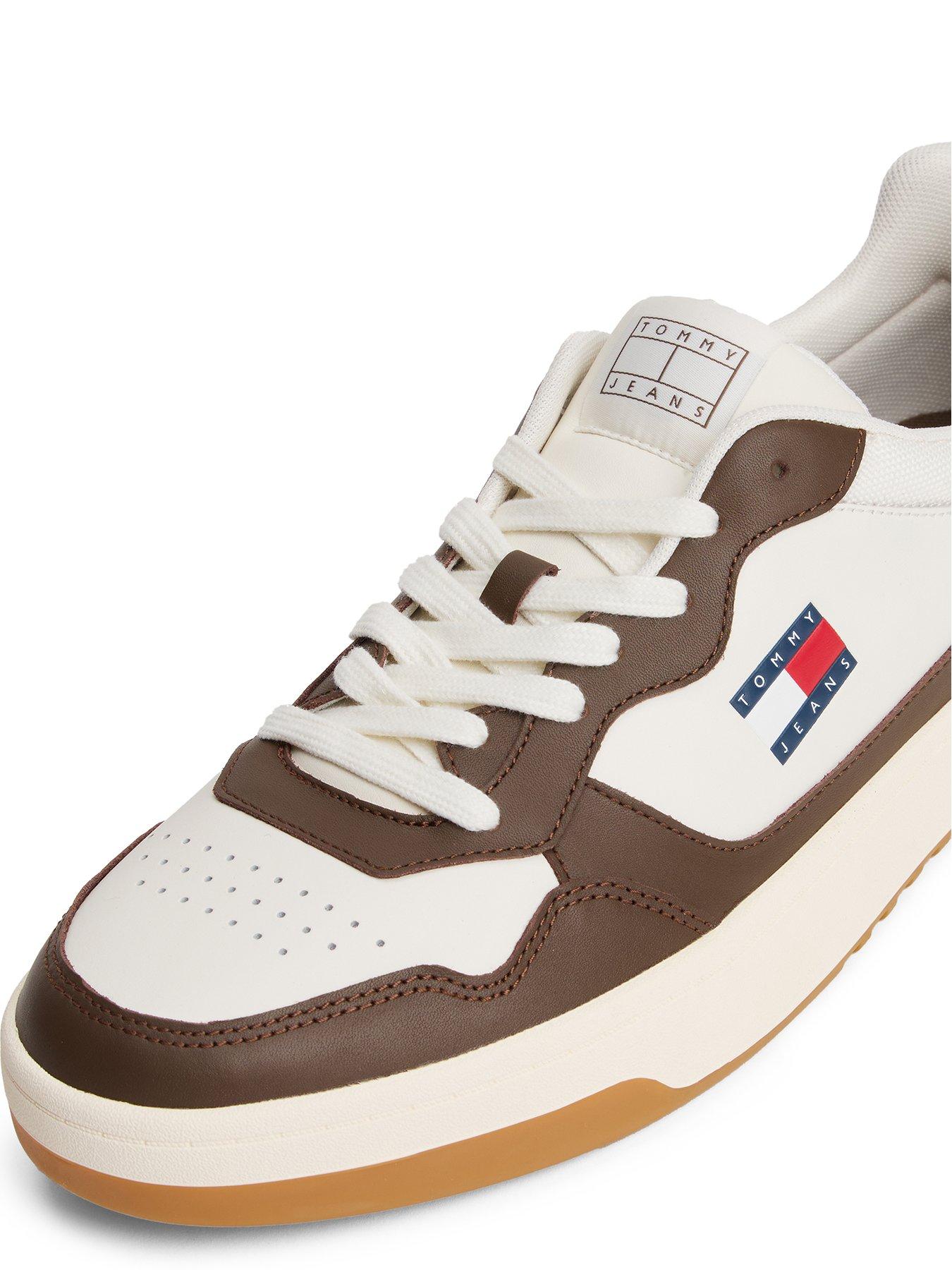  image of tommy-jeans-tjm-cupsole-leather-essential-trainers-white
