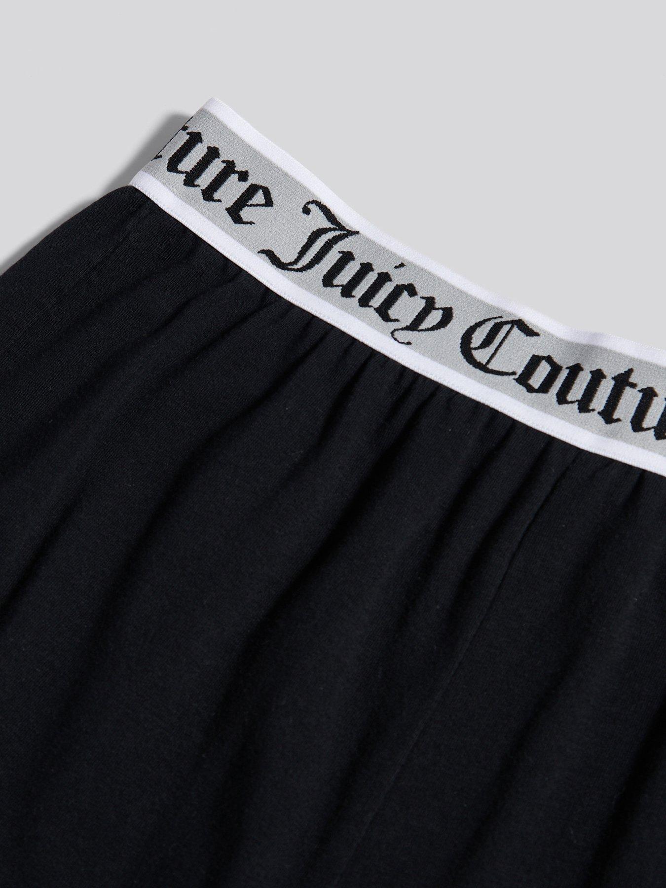  image of juicy-couture-girls-elastic-lounge-crop-vest-and-wide-leg-bottoms-black