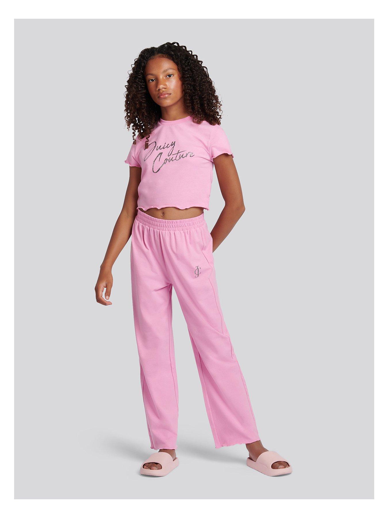 stillFront image of juicy-couture-girls-script-lettuce-short-sleeve-t-shirt-amp-wide-leg-pyjama-set-pink