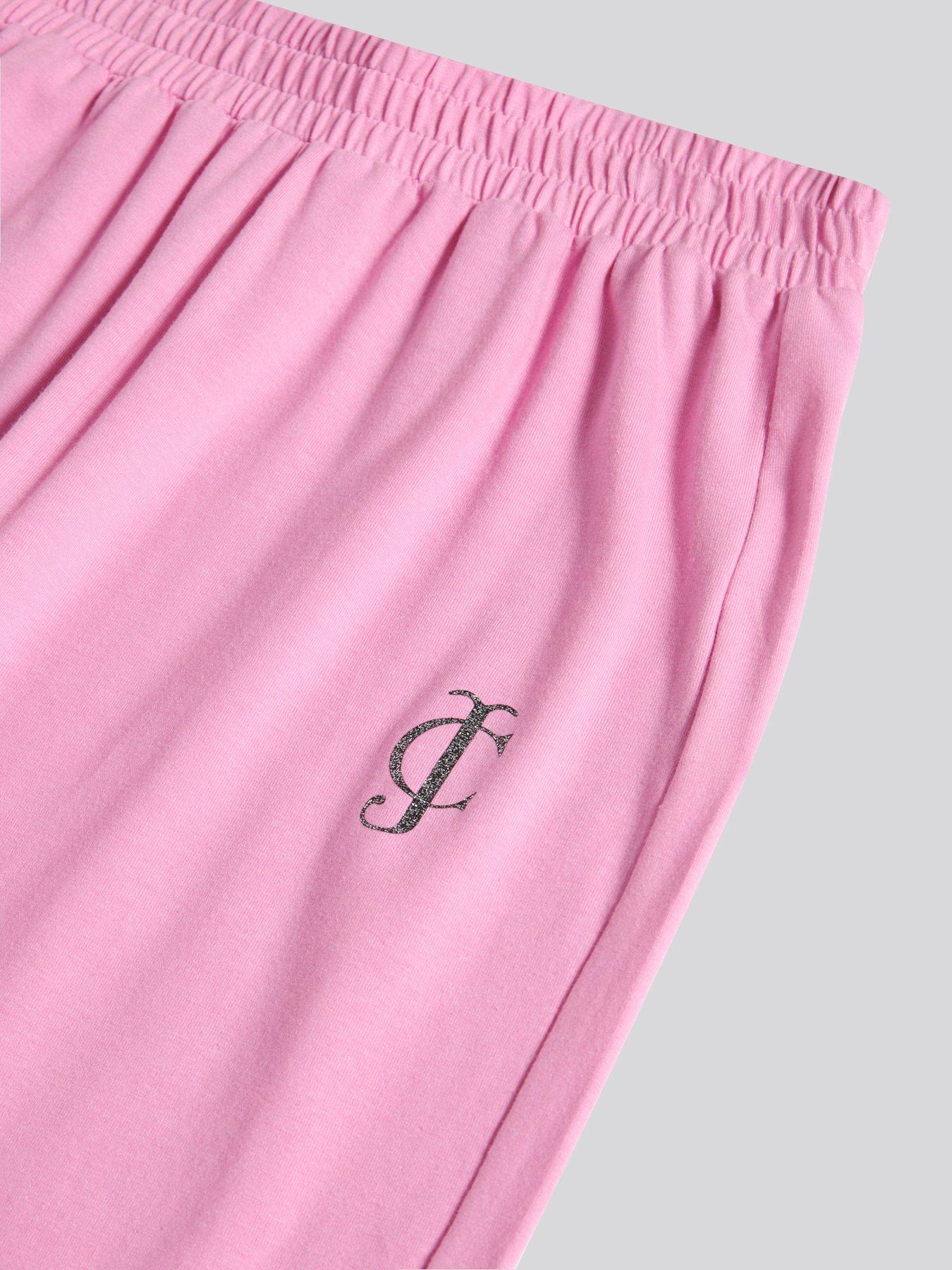  image of juicy-couture-girls-script-lettuce-short-sleeve-t-shirt-amp-wide-leg-pyjama-set-pink