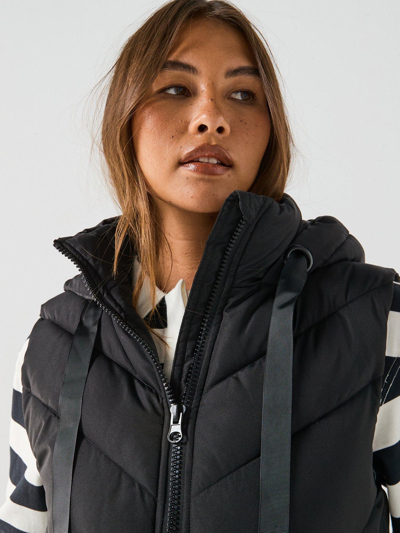 Image 4 of 5 of JDY Skylar Hooded Waistcoat &nbsp;- Black