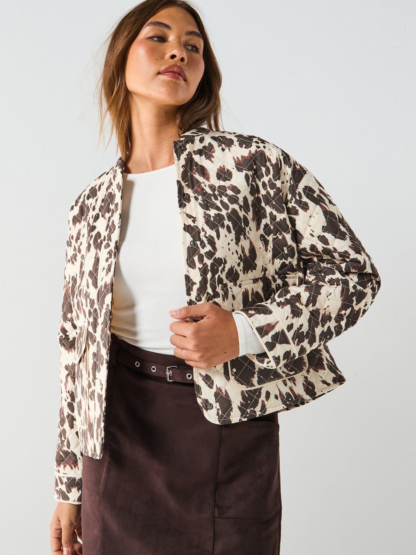 undefined Hallie Quilted Jacket - Brown Multi