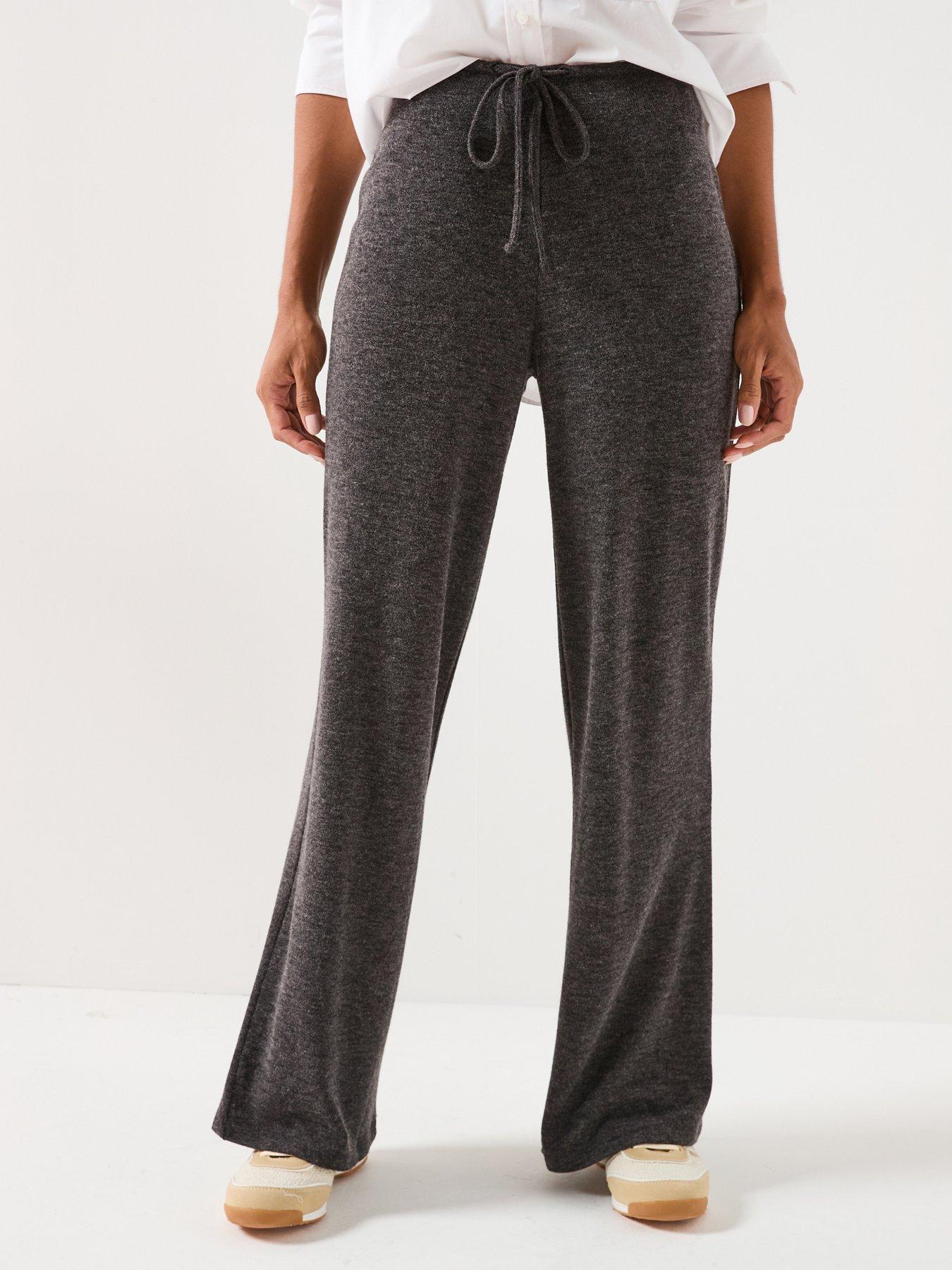front image of only-onlkaya-life-wide-pants-grey