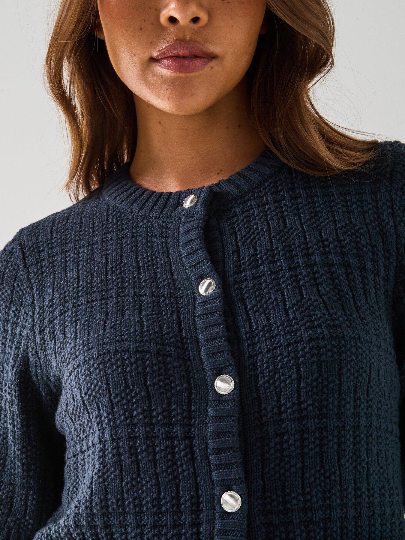Image 4 of 6 of JDY Tikka Short Sleeve O-neck Cardigan - Navy