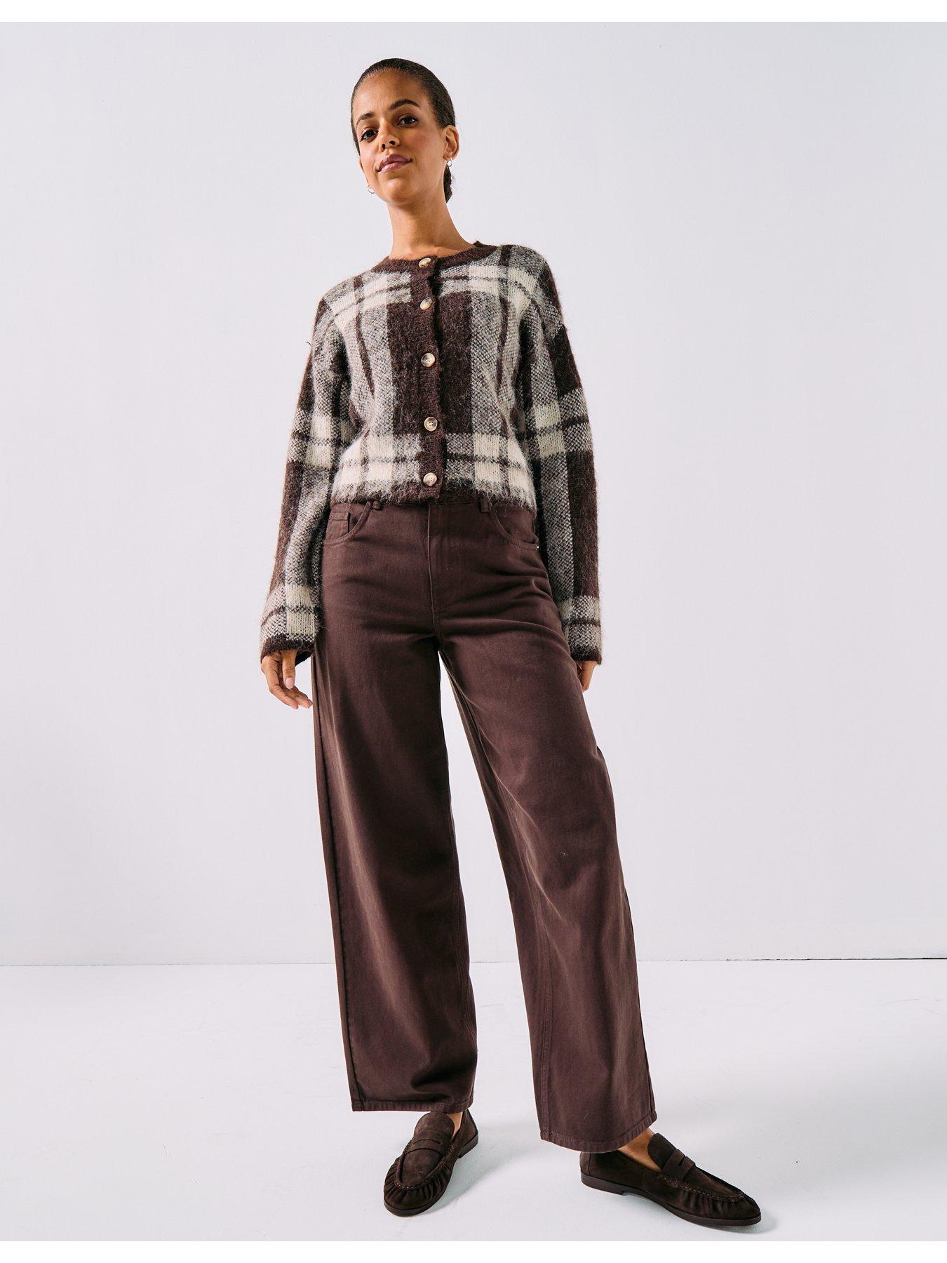 Image 3 of 6 of Only Onlsolla Relaxed Jeans - Brown