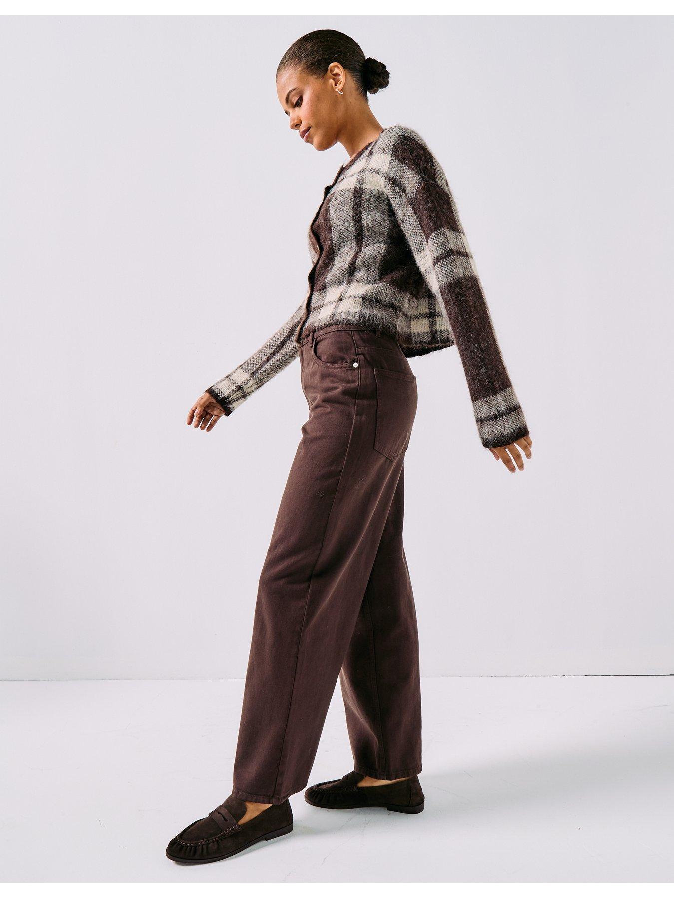 Image 6 of 6 of Only Onlsolla Relaxed Jeans - Brown