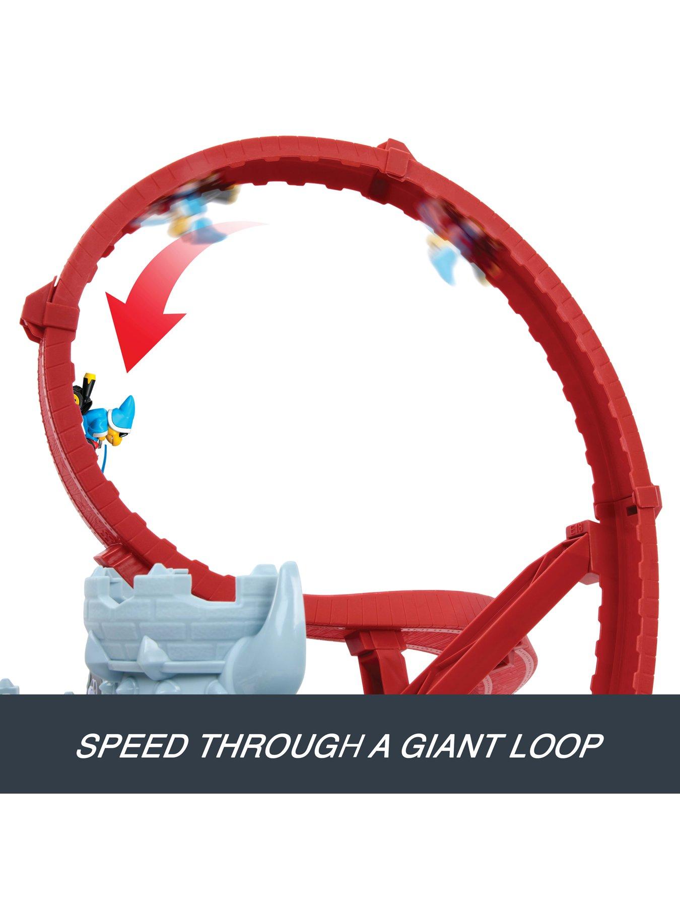 Image 5 of 8 of Hot Wheels Mario Kart Bowser's Castle Track Set with 1:64 Scale Die-Cast Kamek Toy Vehicle &amp; Storage