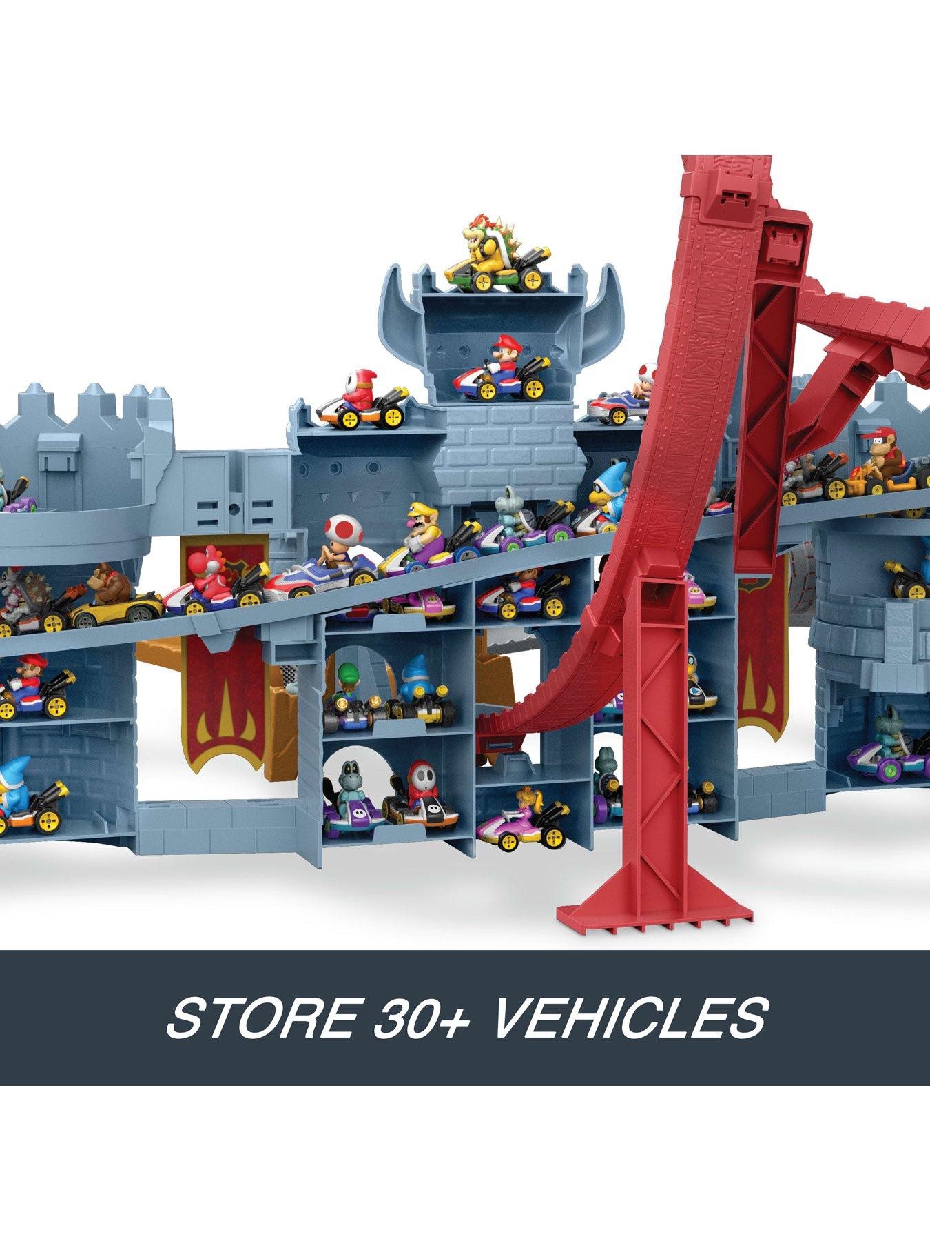 Image 6 of 8 of Hot Wheels Mario Kart Bowser's Castle Track Set with 1:64 Scale Die-Cast Kamek Toy Vehicle &amp; Storage