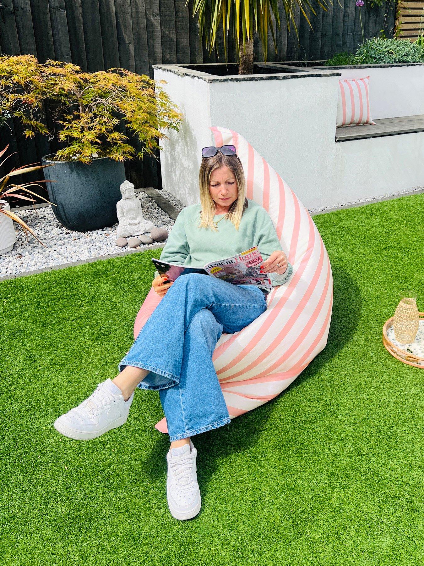 undefined Indoor/Outdoor Striped Giant Squarbie Adult Beanbag