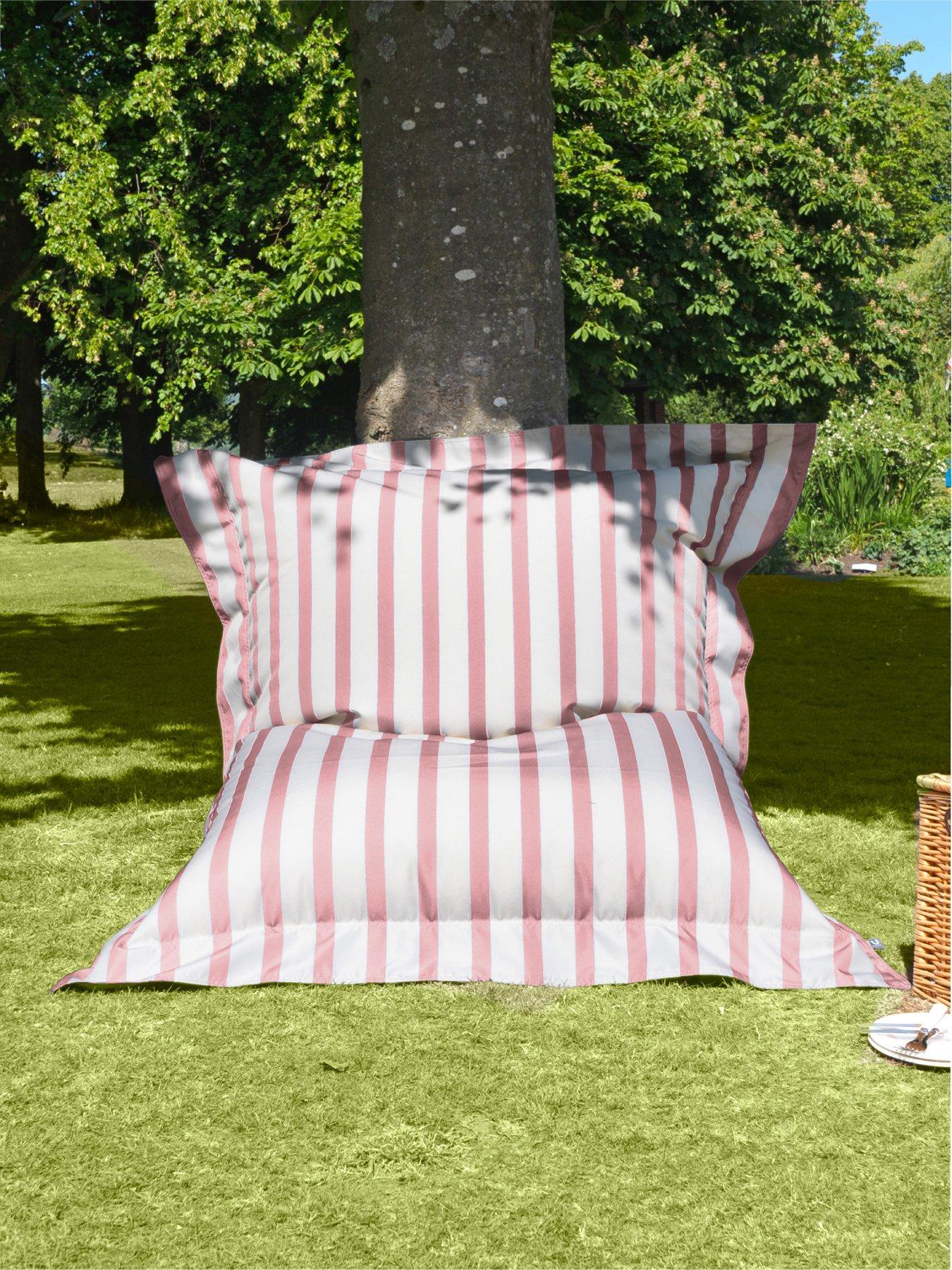 rucomfy Indoor/Outdoor Striped Giant Squarbie Adult Beanbag