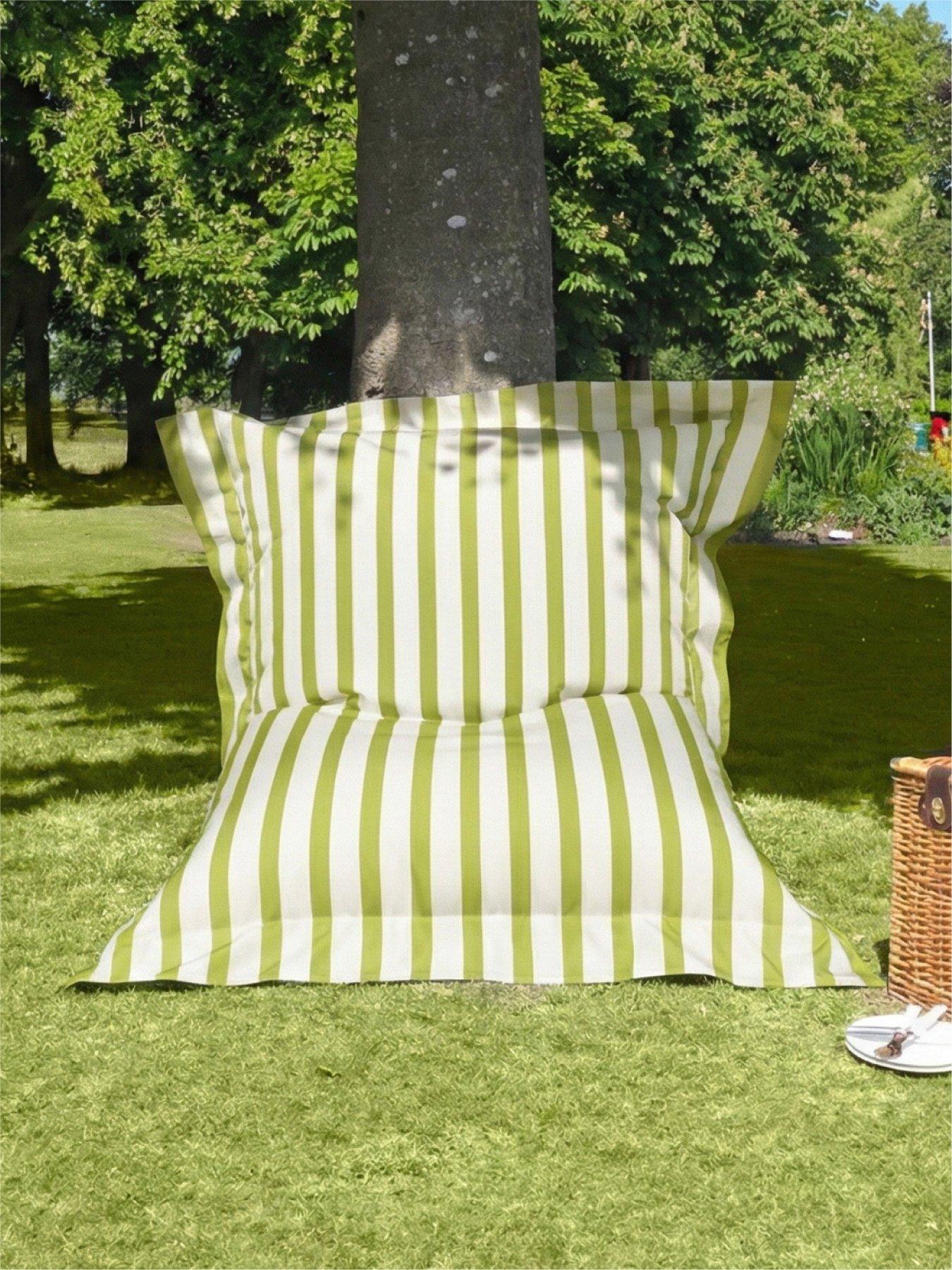 rucomfy Indoor/Outdoor Striped Giant Squarbie Adult Beanbag