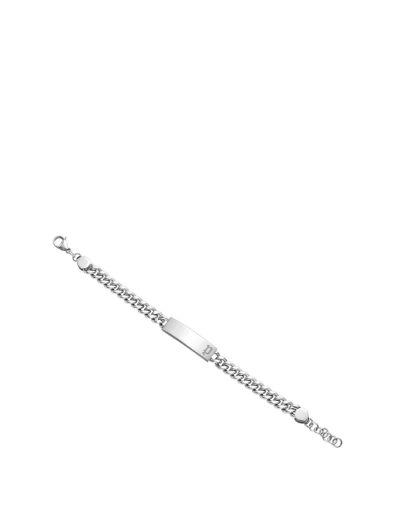 undefined Strip II Polished SS with Plain Motif Bracelet