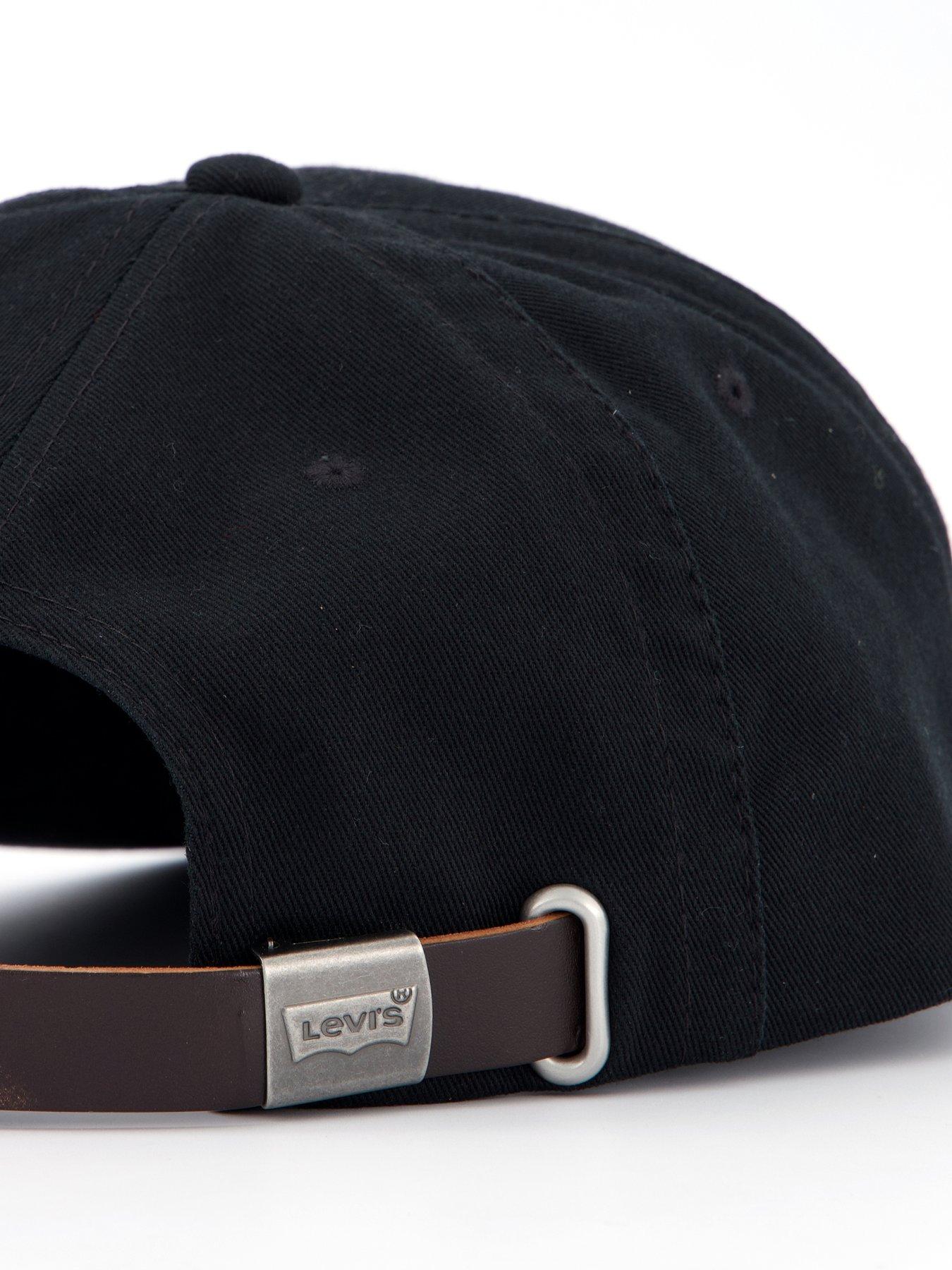 Image 4 of 4 of Levi's Classic Twill Red Tab Baseball Cap - Black