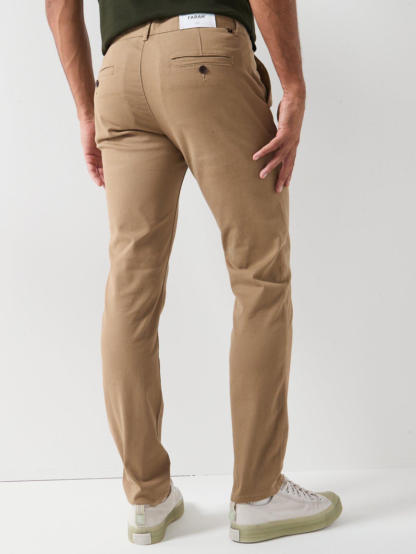 stillFront image of farah-elm-twill-slim-fit-chinos-beige