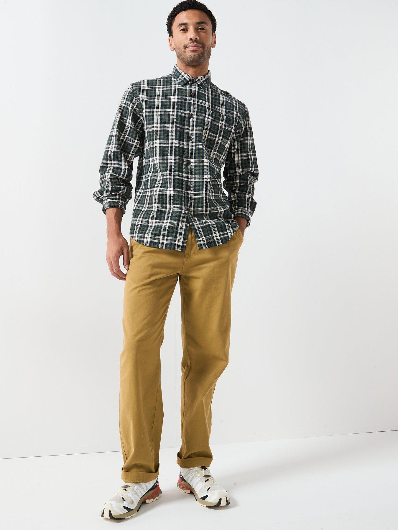 Image 3 of 6 of Farah F Tab Hardaker Checked Overshirt - Brown