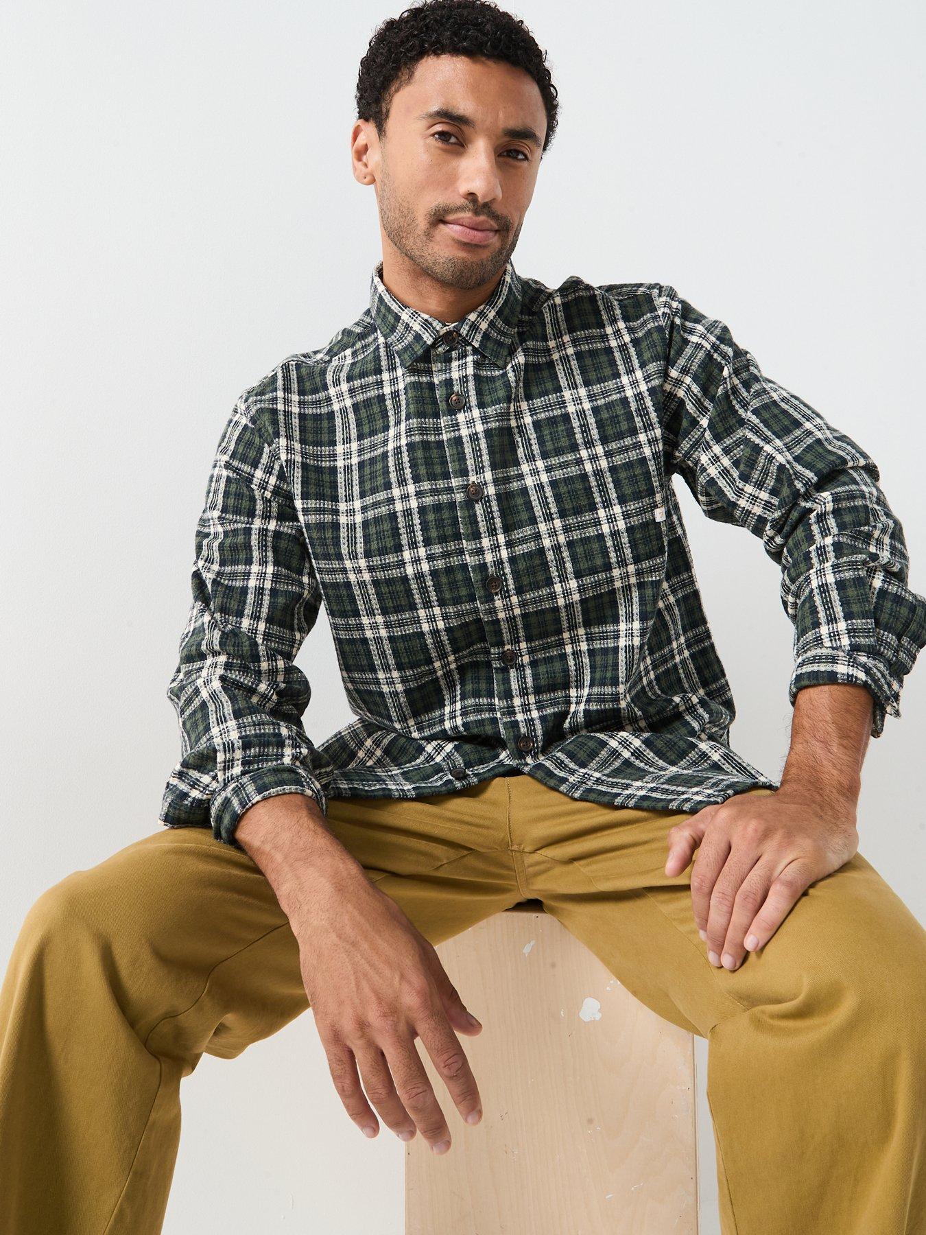 Image 5 of 6 of Farah F Tab Hardaker Checked Overshirt - Brown