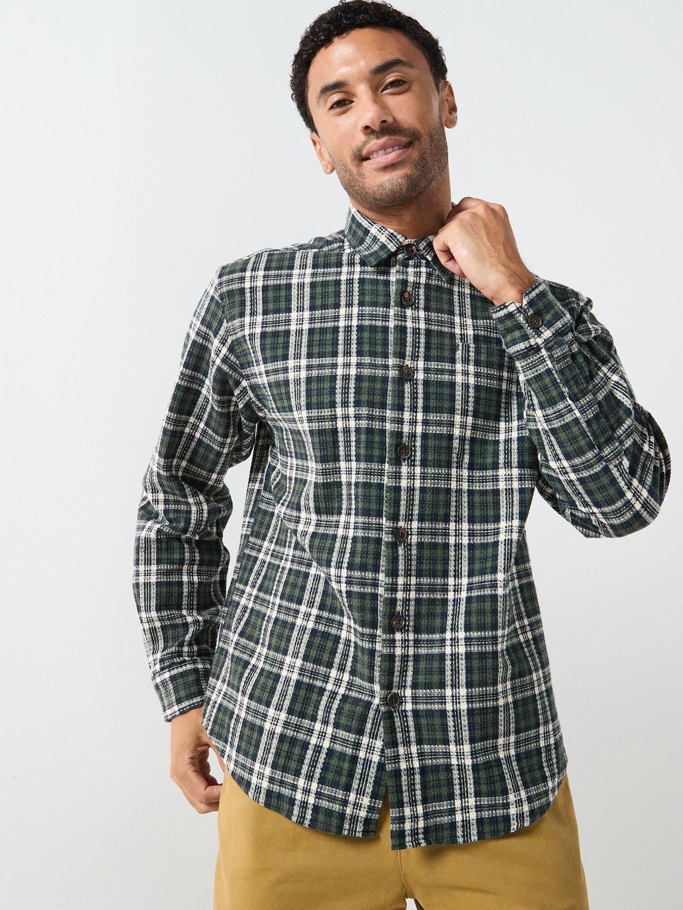 Image 6 of 6 of Farah F Tab Hardaker Checked Overshirt - Brown