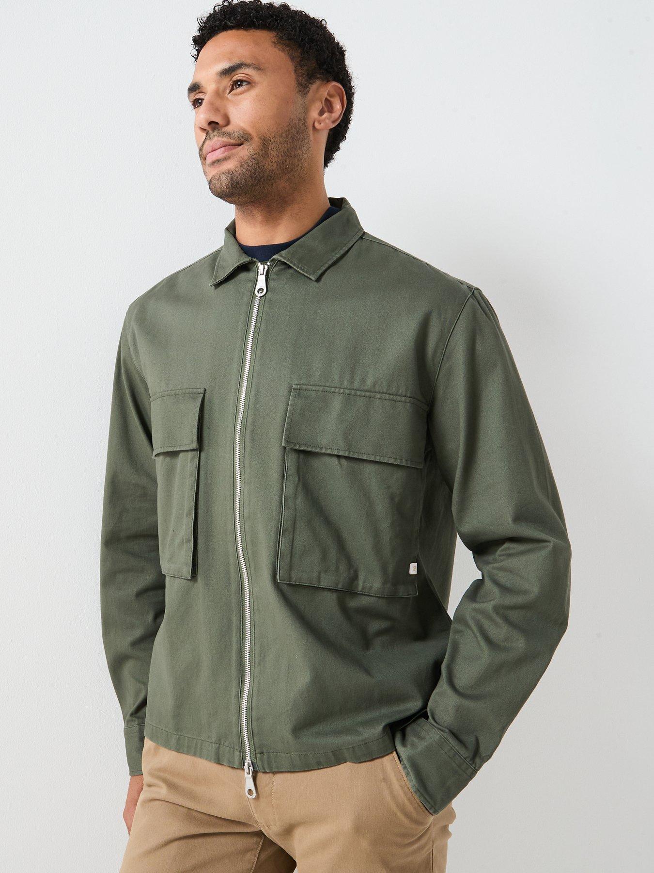 undefined Farah F Tab Murphy Boxy Fit Zipped Shacket
