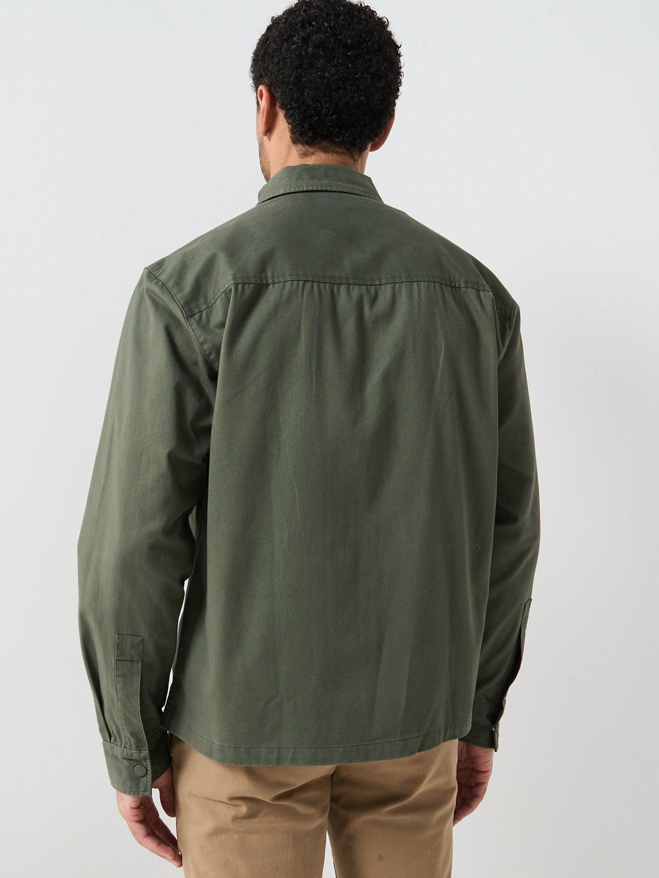 Image 2 of 6 of Farah F Tab Murphy Boxy Fit Zipped Shacket - Brown