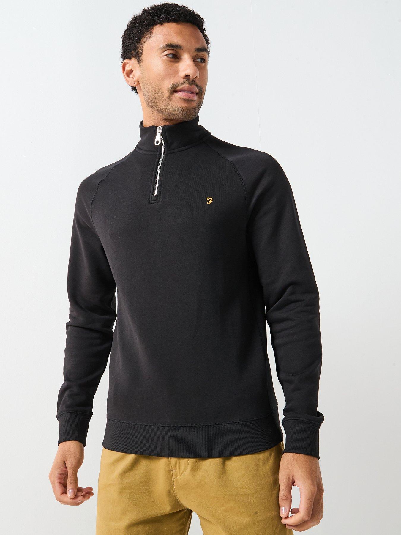 Farah Jim 1/4 Zip Sweatshirt - Black