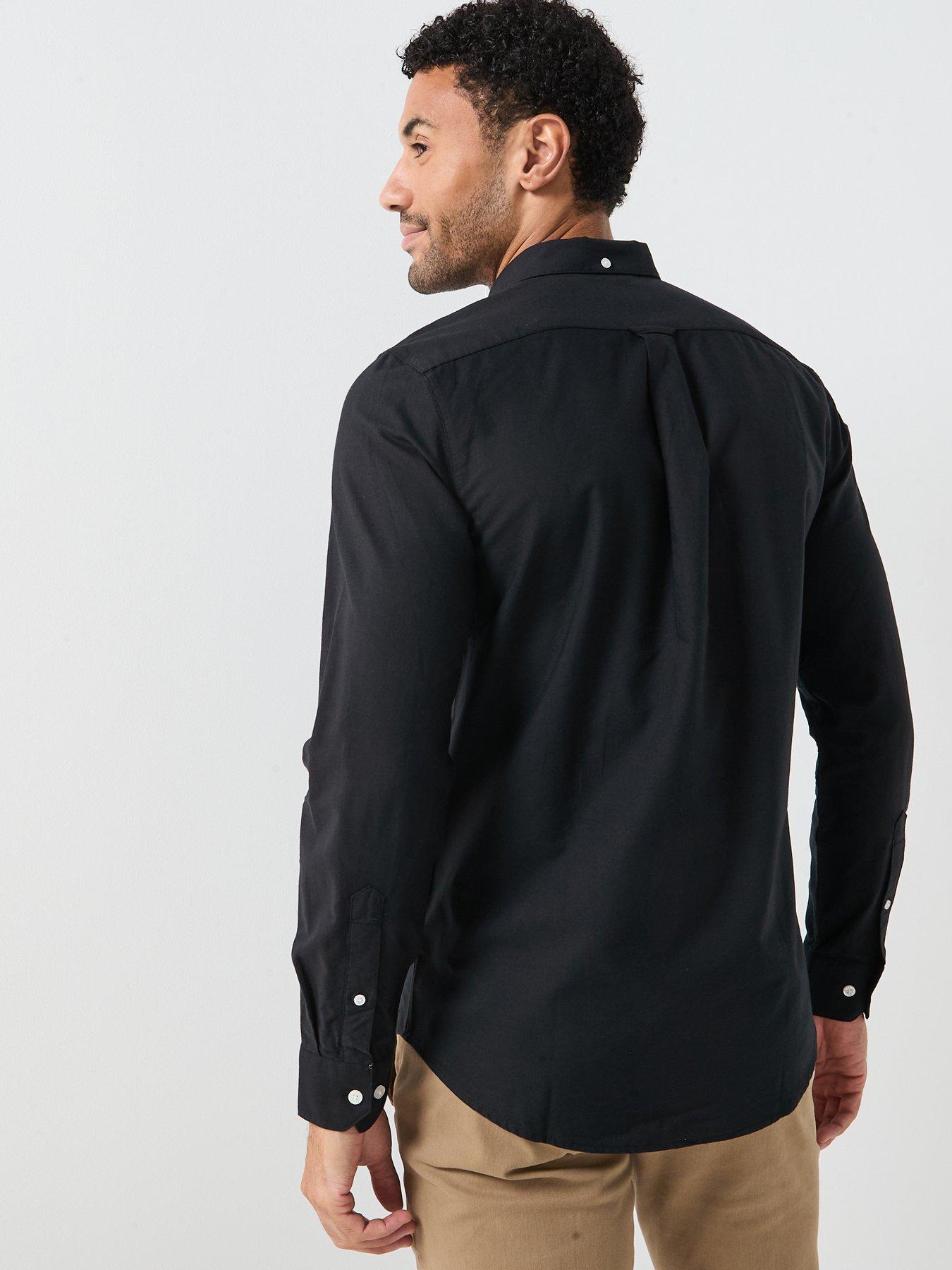 Image 2 of 5 of Farah Brewer Oxford Slim Fit Shirt - Black