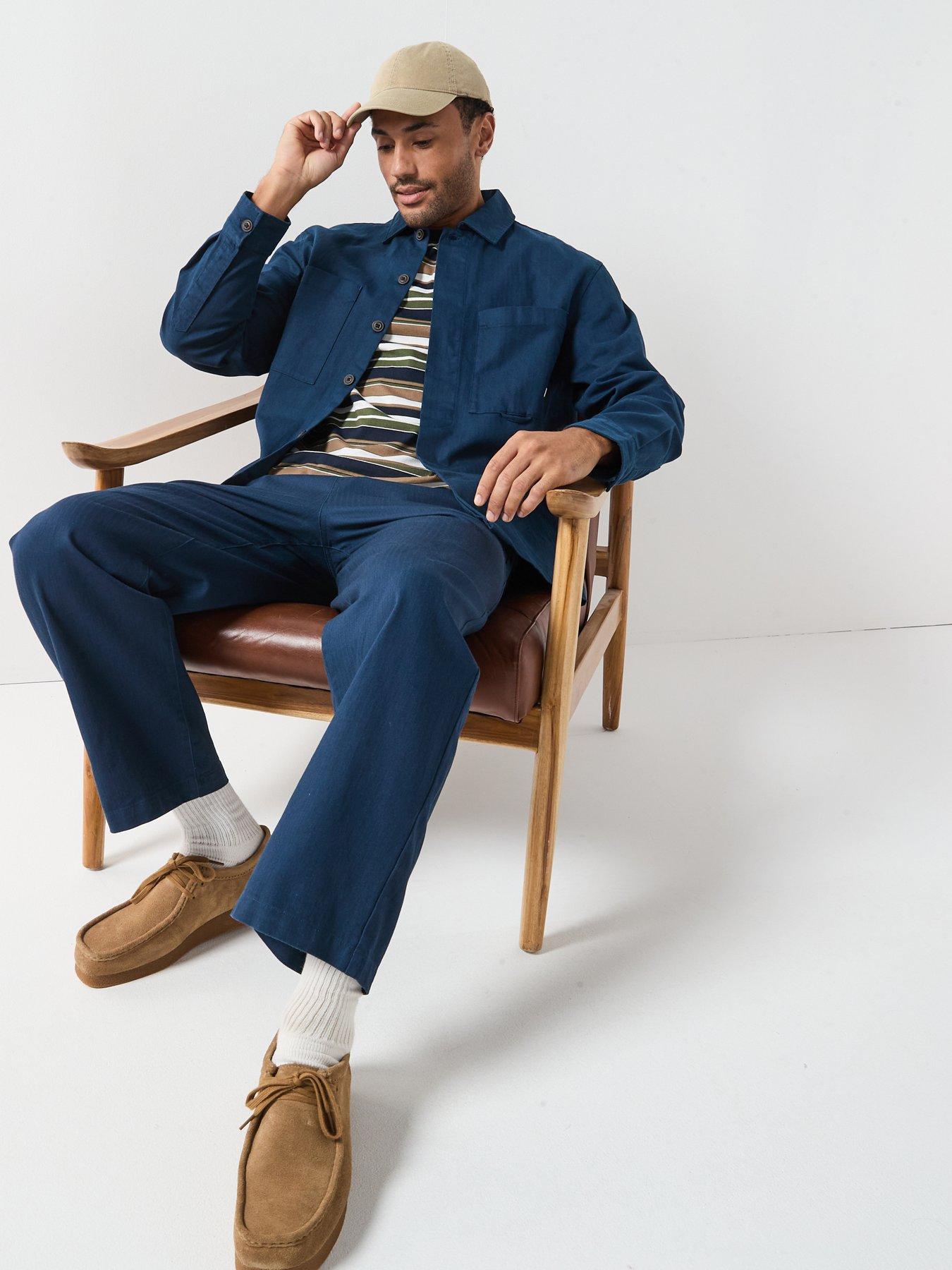 Image 4 of 5 of Farah Farah F Tab Greenport Drawstring Relaxed Fit Trousers