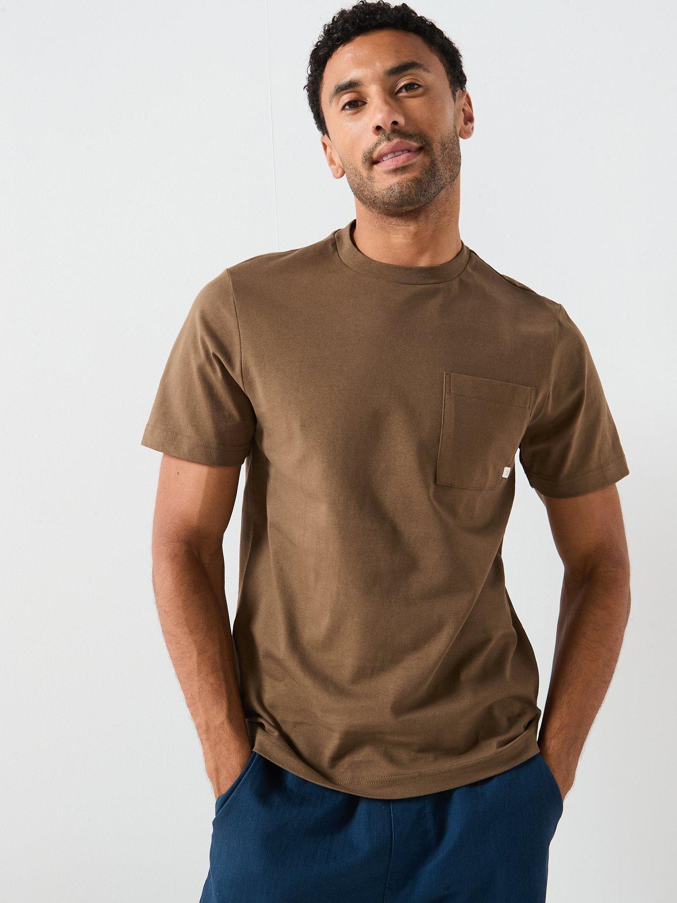 Farah F Tab Stacy Pocket T-Shirt - Brown