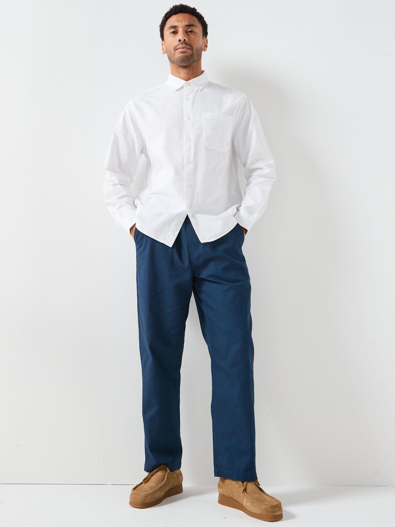 Image 3 of 6 of Farah Farah F Tab Brewer Boxy Long Sleeve Shirt