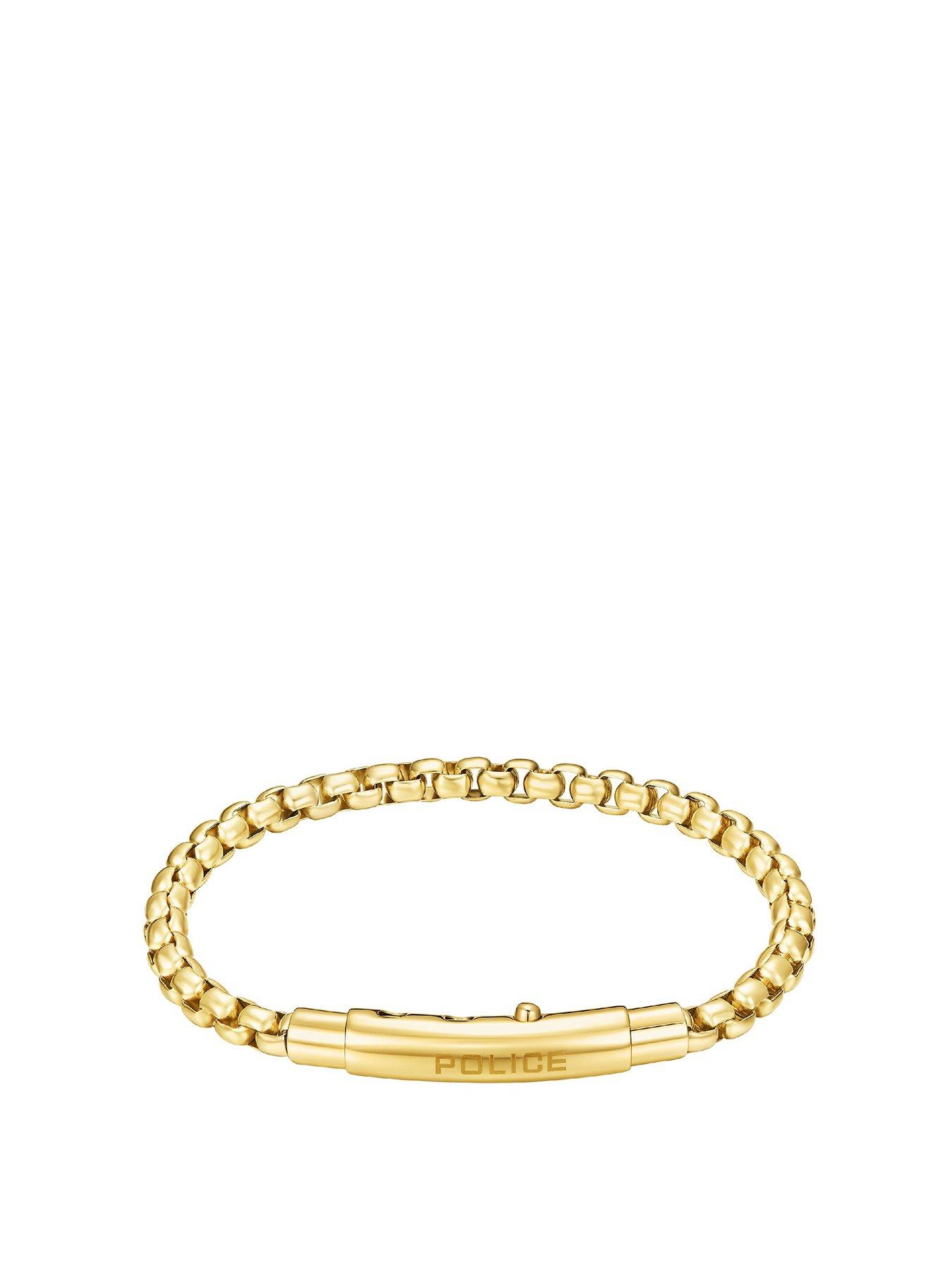 police-fleshy-gold-plated-ss-mens-bracelet