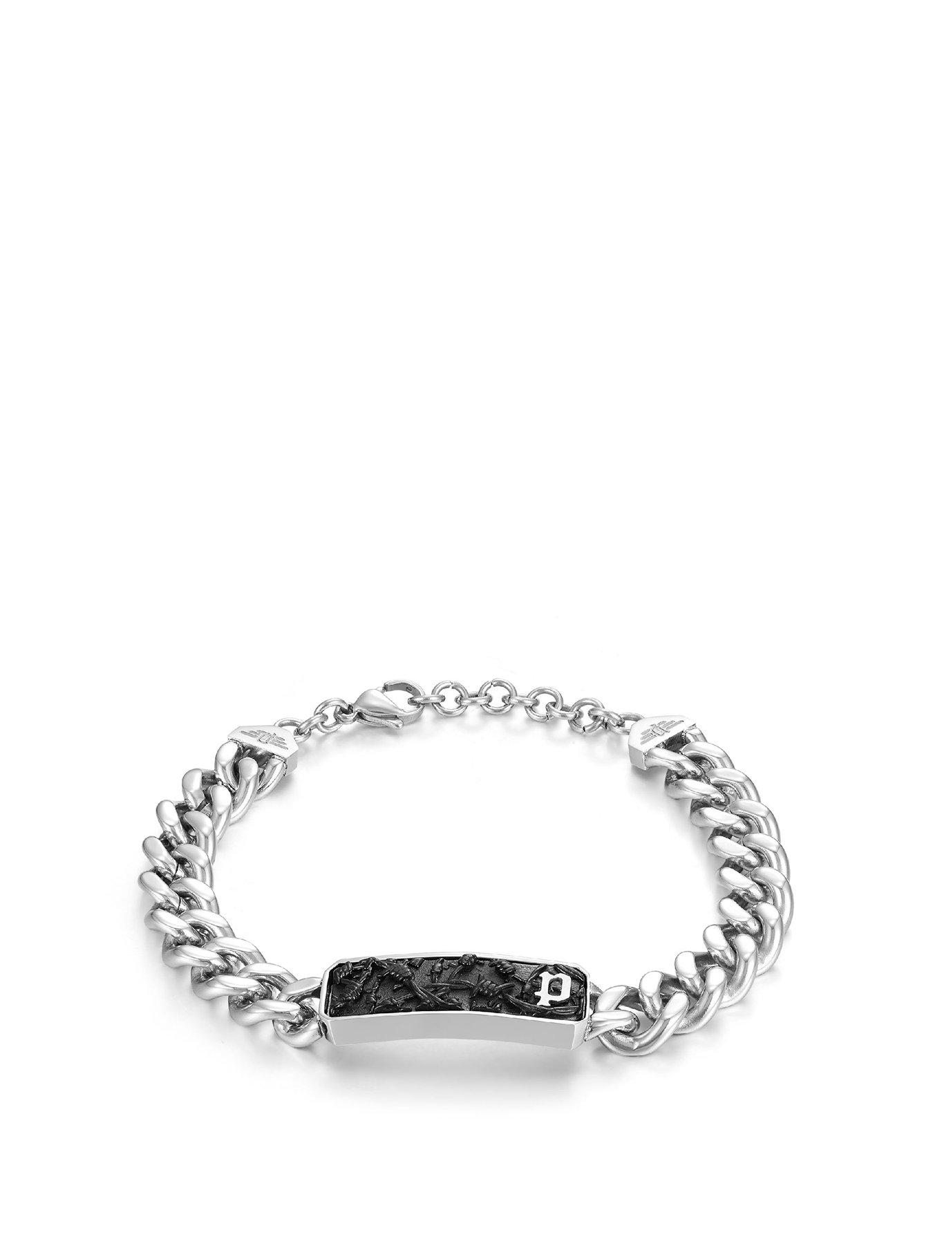 undefined Wire Black  &  Gold-Plated Mesh Motif Bracelet