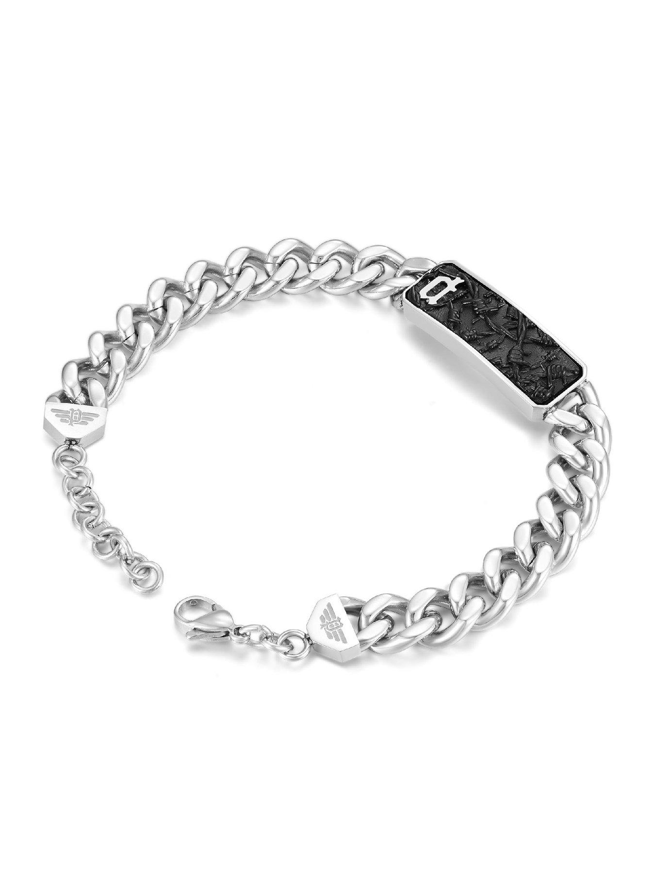 Image 2 of 4 of Police Wire Black &amp; Gold-Plated Mesh Motif Bracelet
