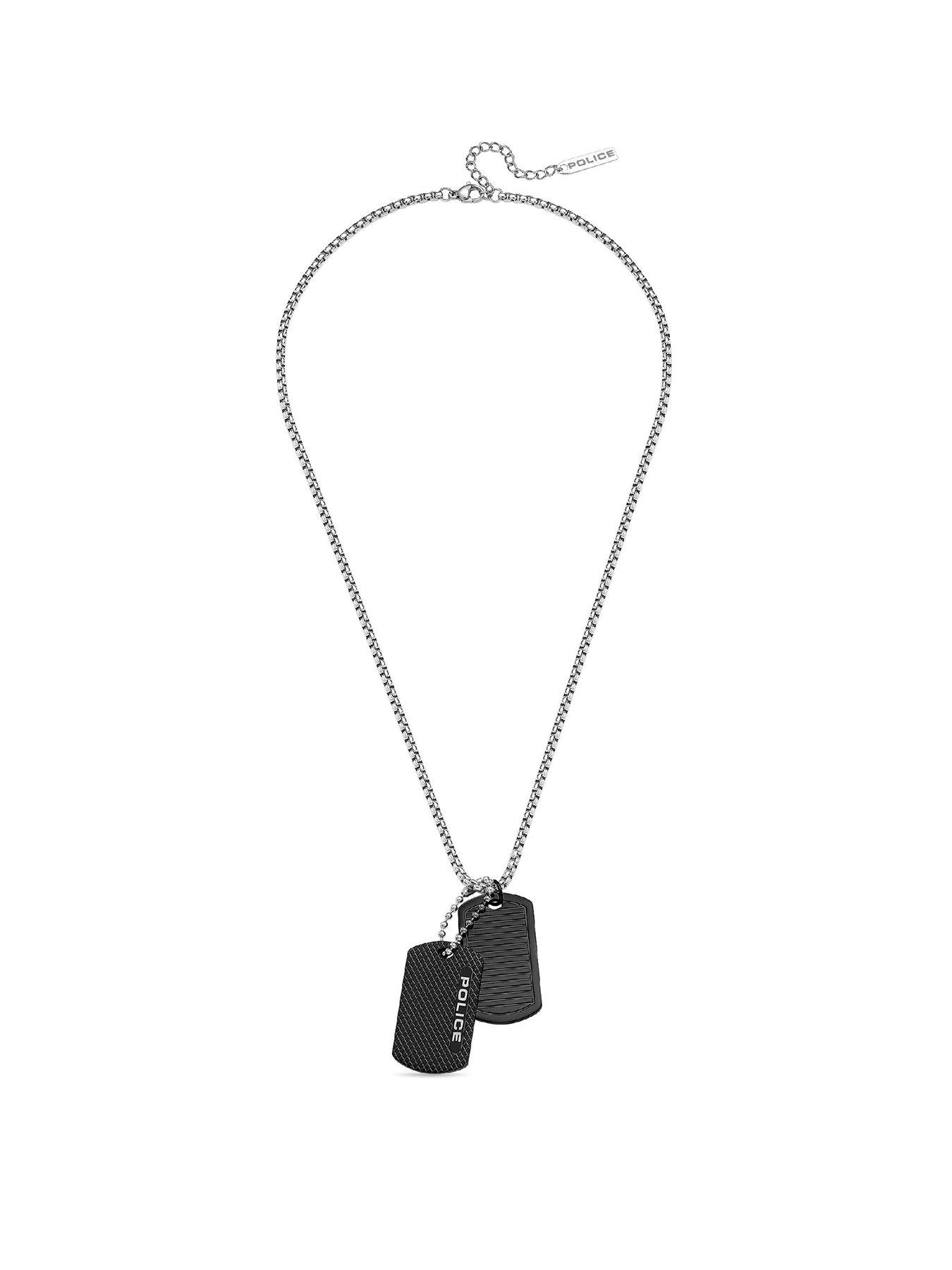 undefined Duet Stainless Steel Double Tag Necklace